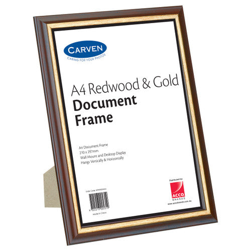 Carven Document Frame Redwood Gold A4