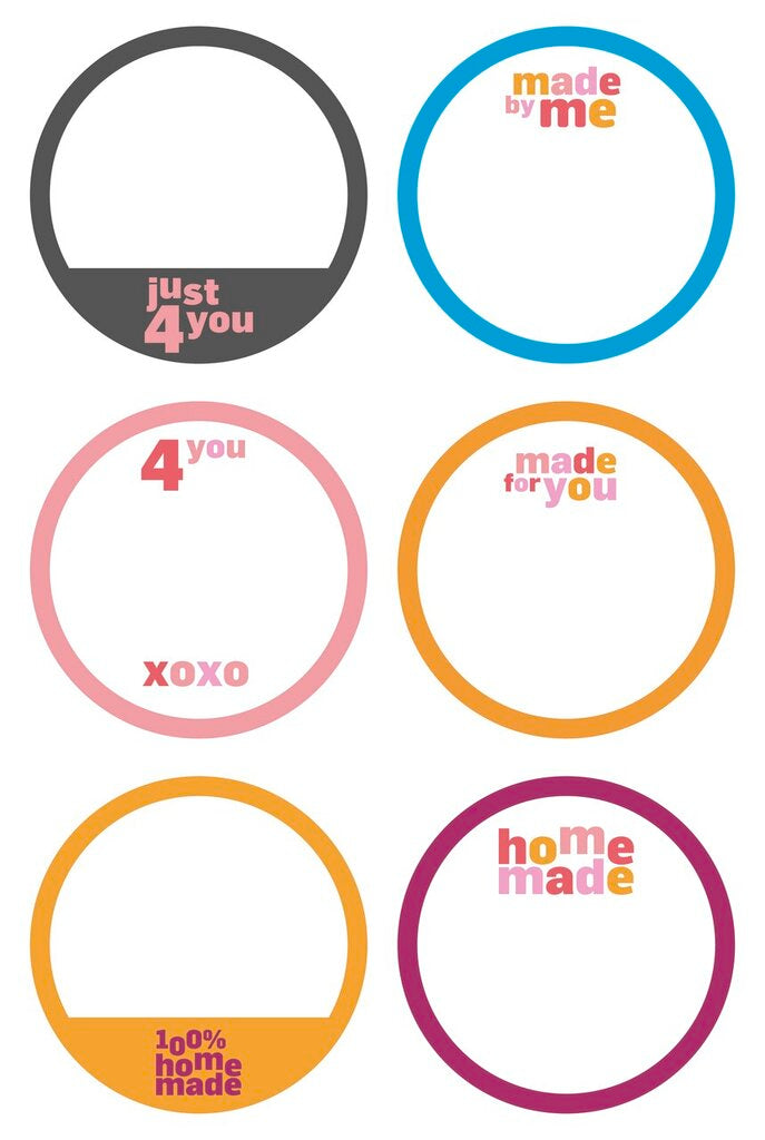 Avery Home Gift Labels Round 45mm Assorted Colours 4 Pack 6UP – view 3