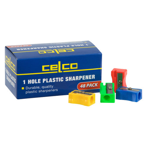 Celco Single Hole Plastic Sharpener Box of 48