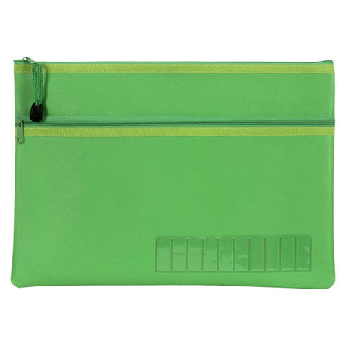 Celco Name Pencil Case Green Large 2 Zip