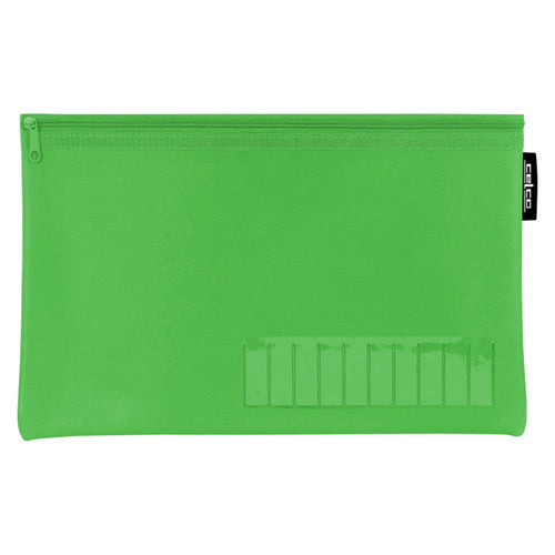 Celco Name Pencil Case Green Medium 1 Zip