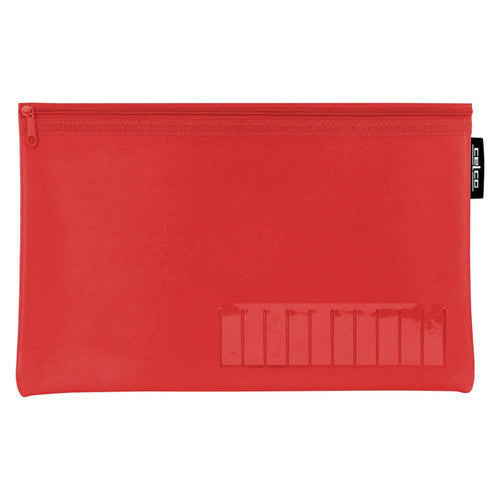 Celco Name Pencil Case Red Medium 1 Zip