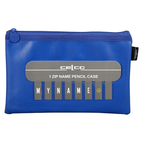 Celco Name Pencil Case Blue Small 1 Zip