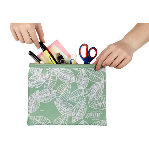 Celco We Mean Green Pencil Cases Assorted Pack of 12