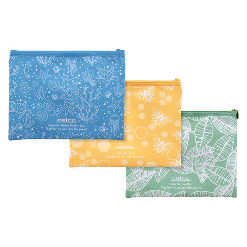 Celco We Mean Green Pencil Cases Assorted Pack of 12