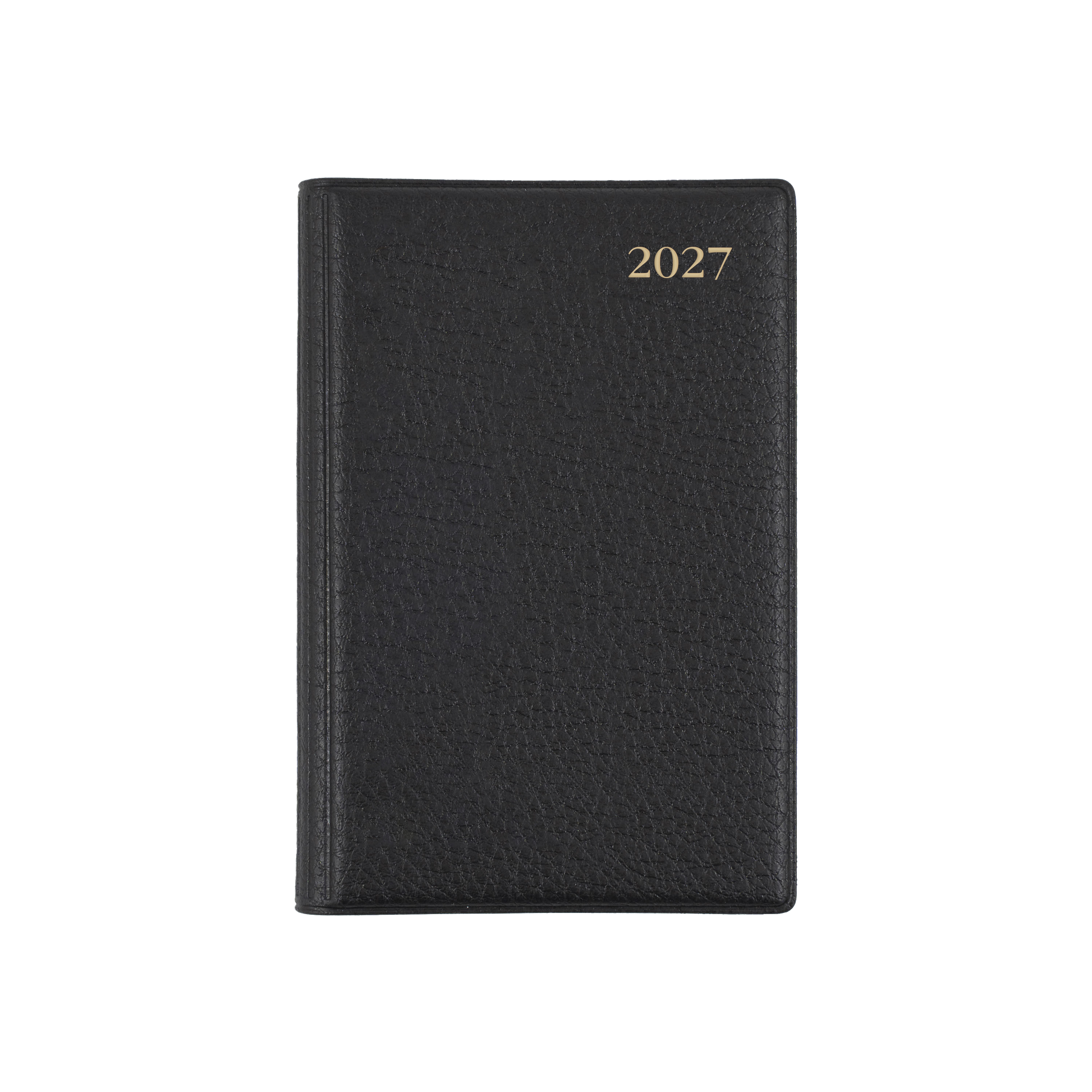 Debden Associate 2027 mini pocket week to view diary black cover angled view