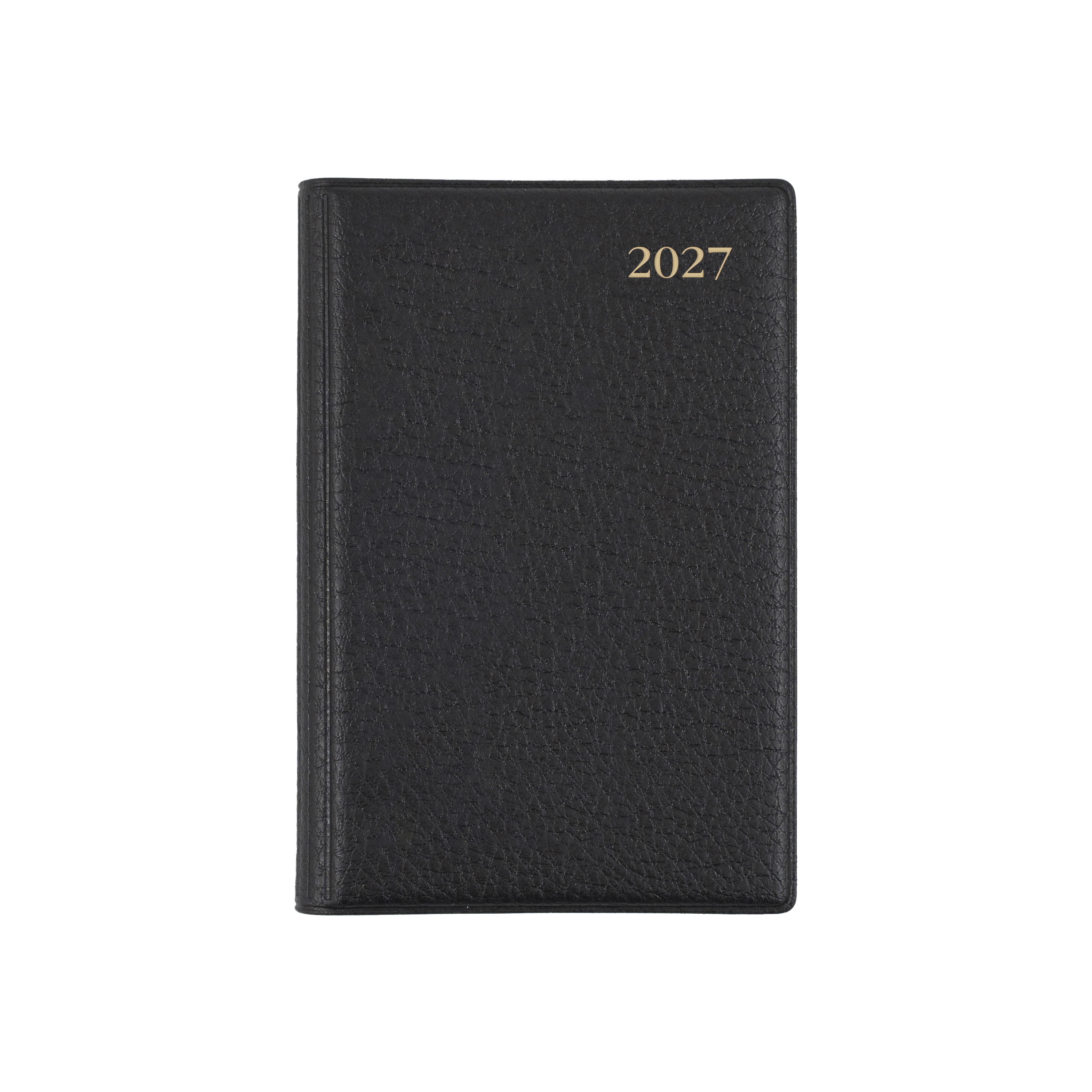 Debden Associate 2027 mini pocket week to view diary black cover angled view