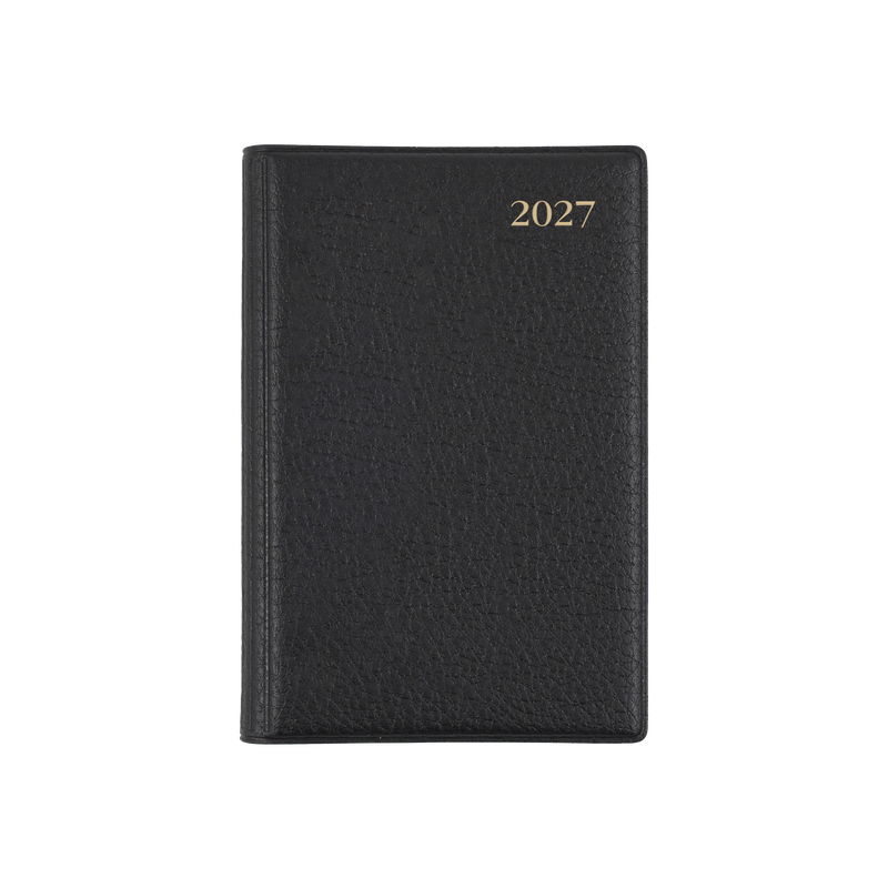 Debden Associate 2027 mini pocket week to view diary black cover angled view