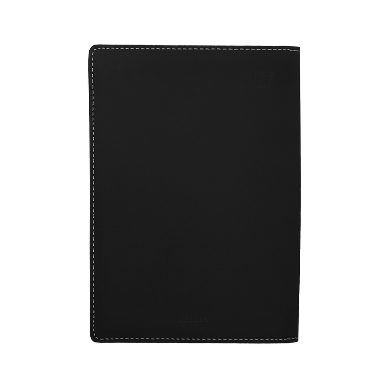 Debden Associate II 2027 A4 day to a page diary black interior layout
