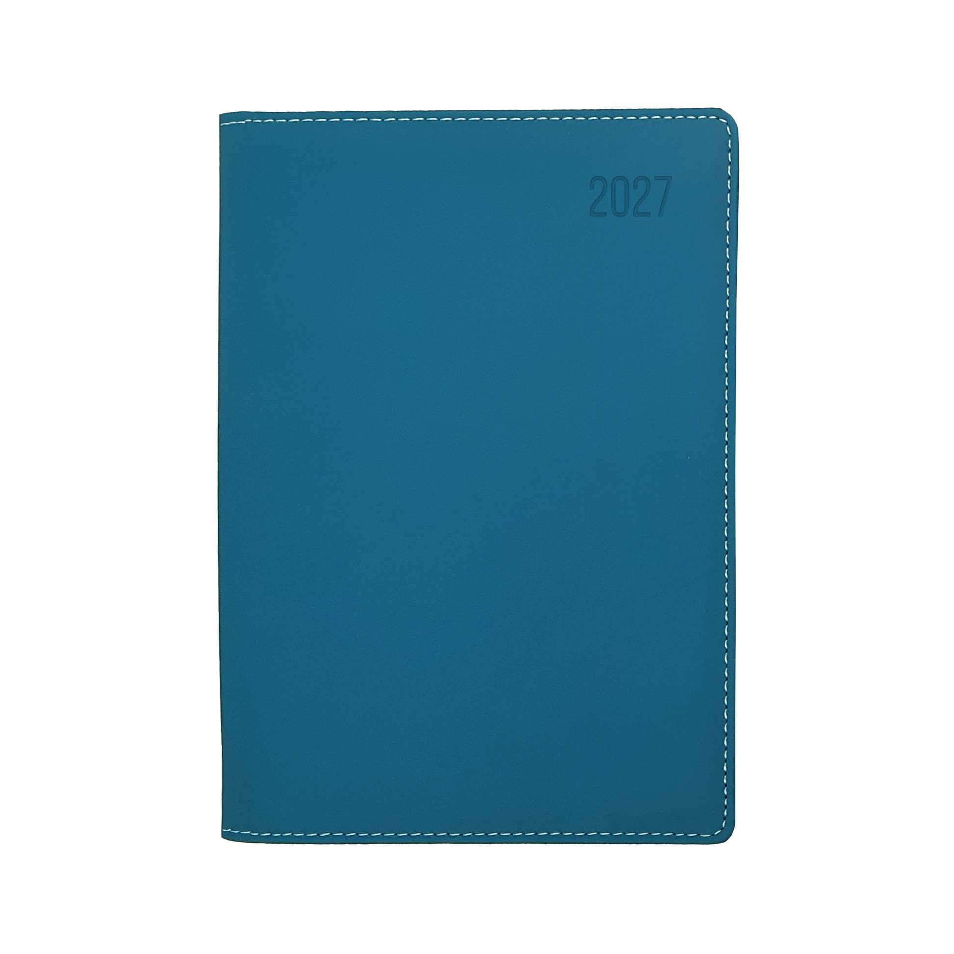 Debden Associate II 2027 A4 week to view diary teal cover angled view