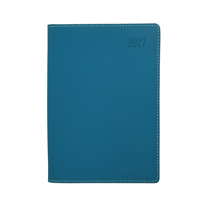 Debden Associate II 2027 A4 week to view diary teal cover angled view