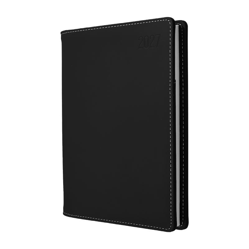Debden Associate II 2027 A5 Day to a Page Diary Black front cover