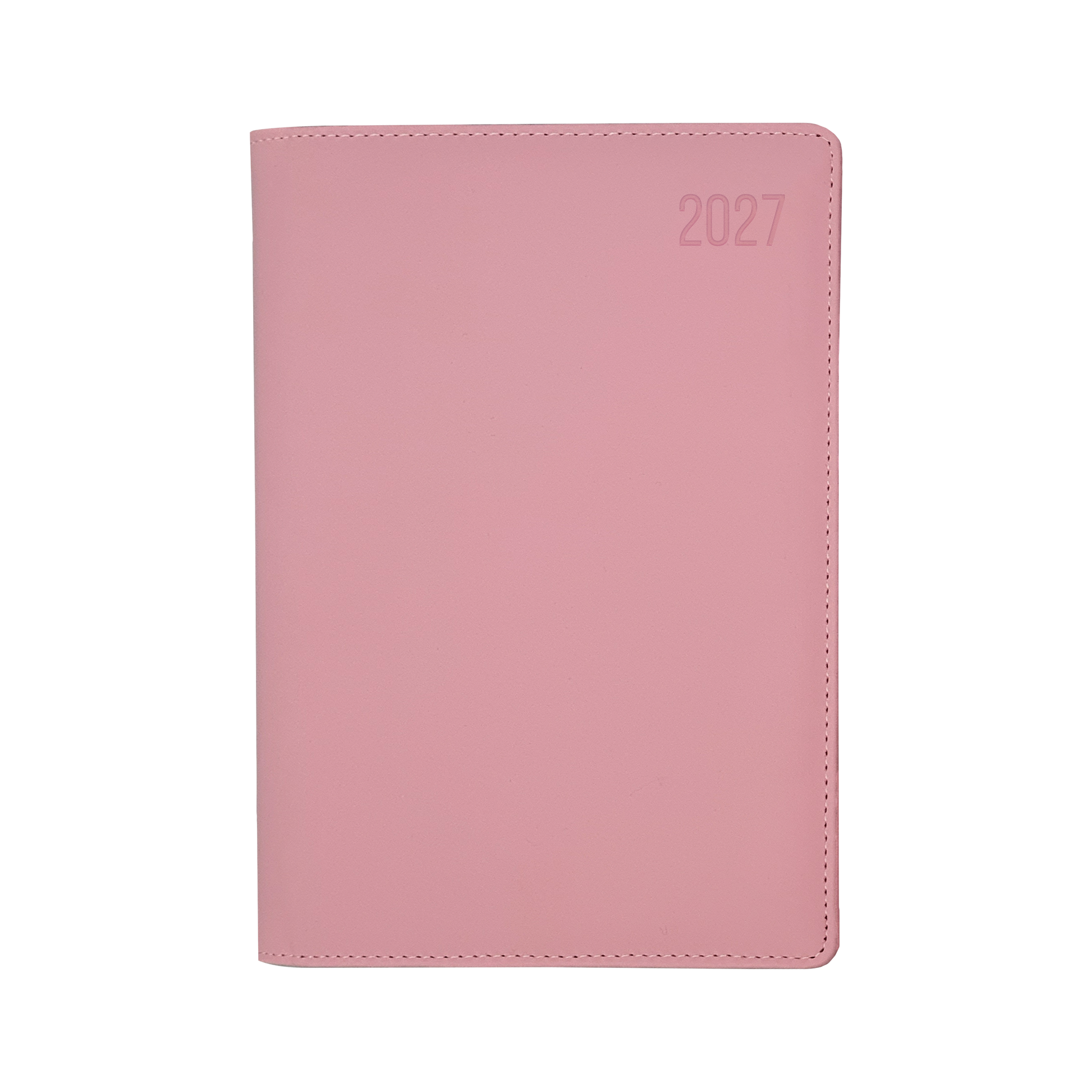 Debden Associate II 2027 A5 week to view diary pink cover angled view