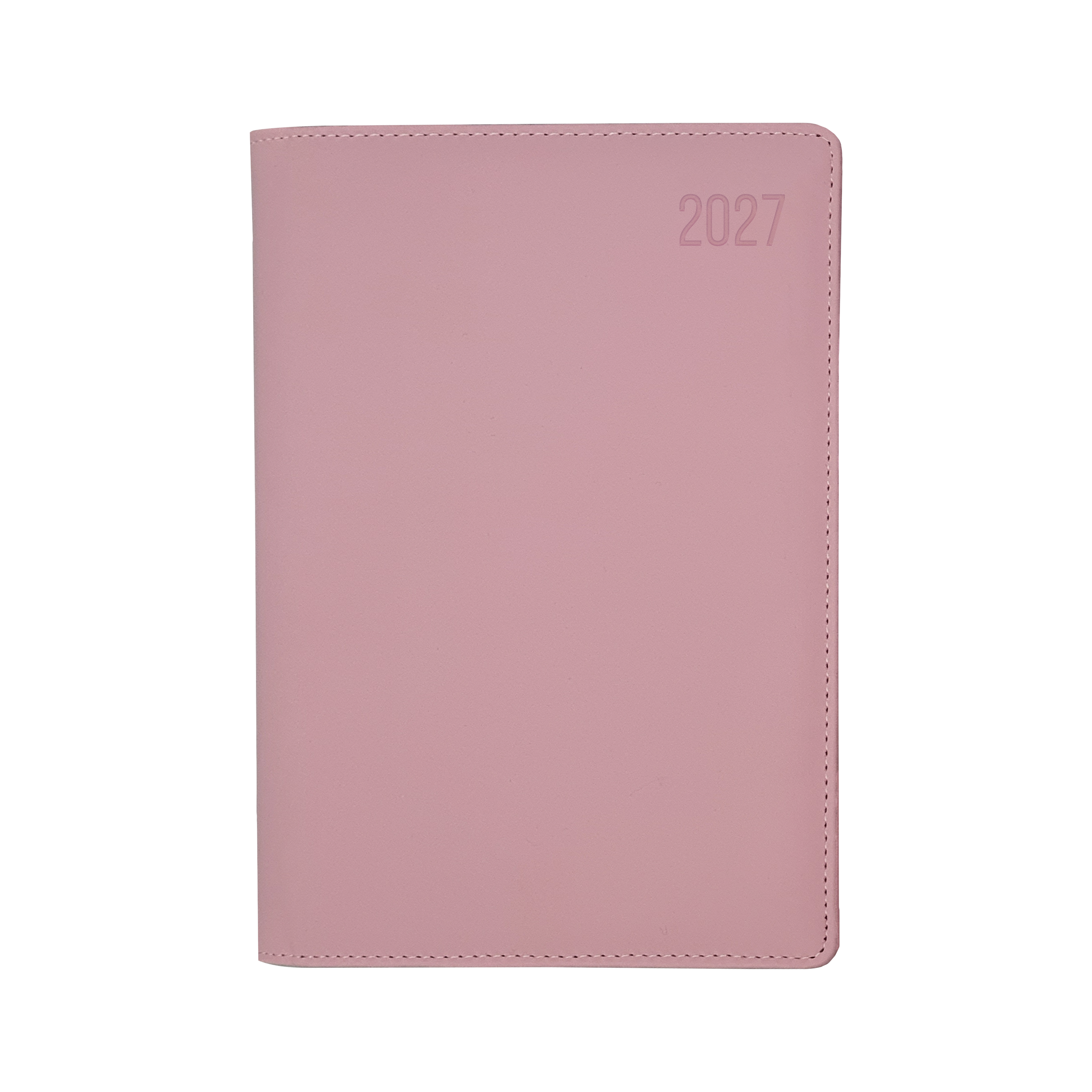 Debden Associate II 2027 A5 week to view diary pink cover angled view