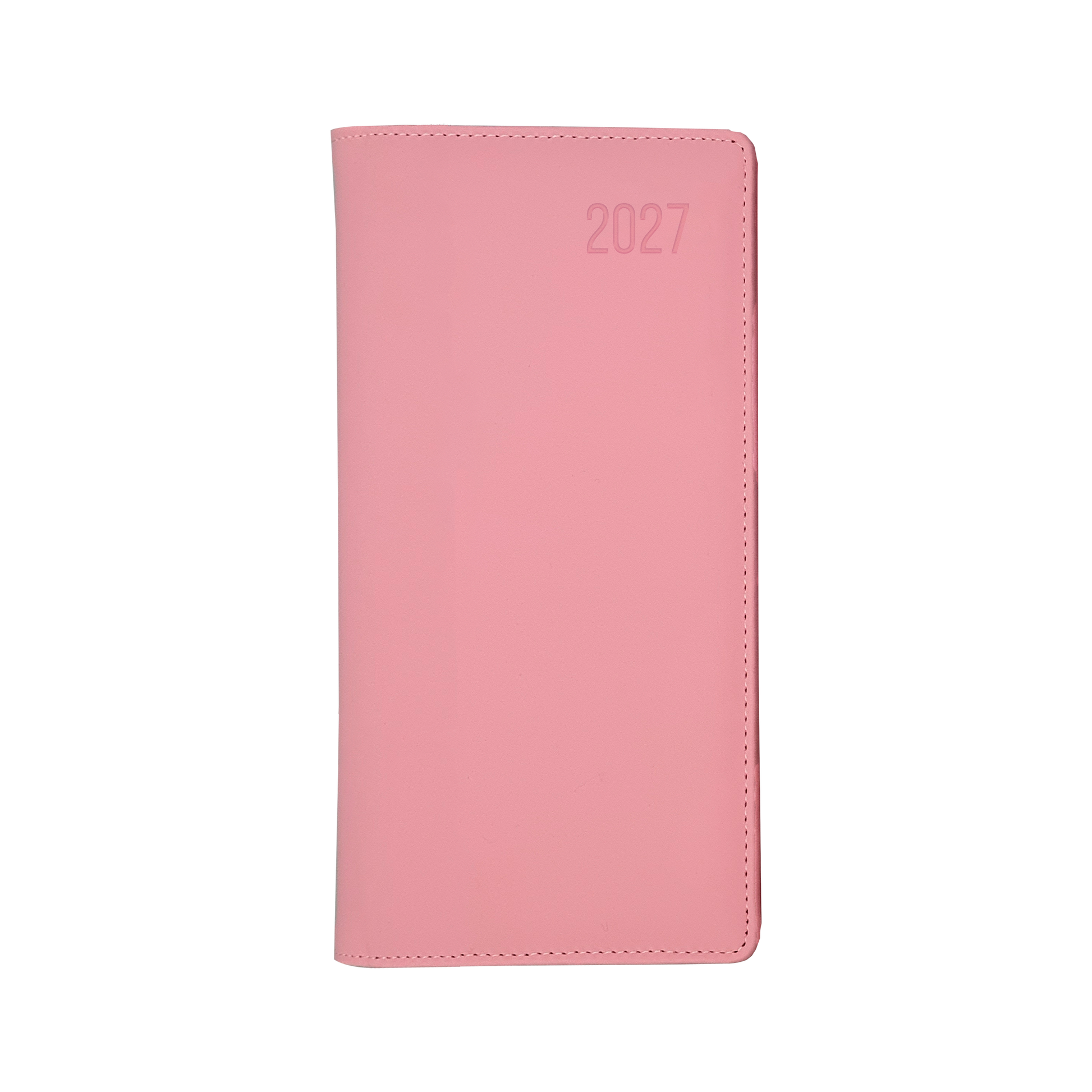 Debden Associate II 2027 B6/7 week to view diary pink cover angled view