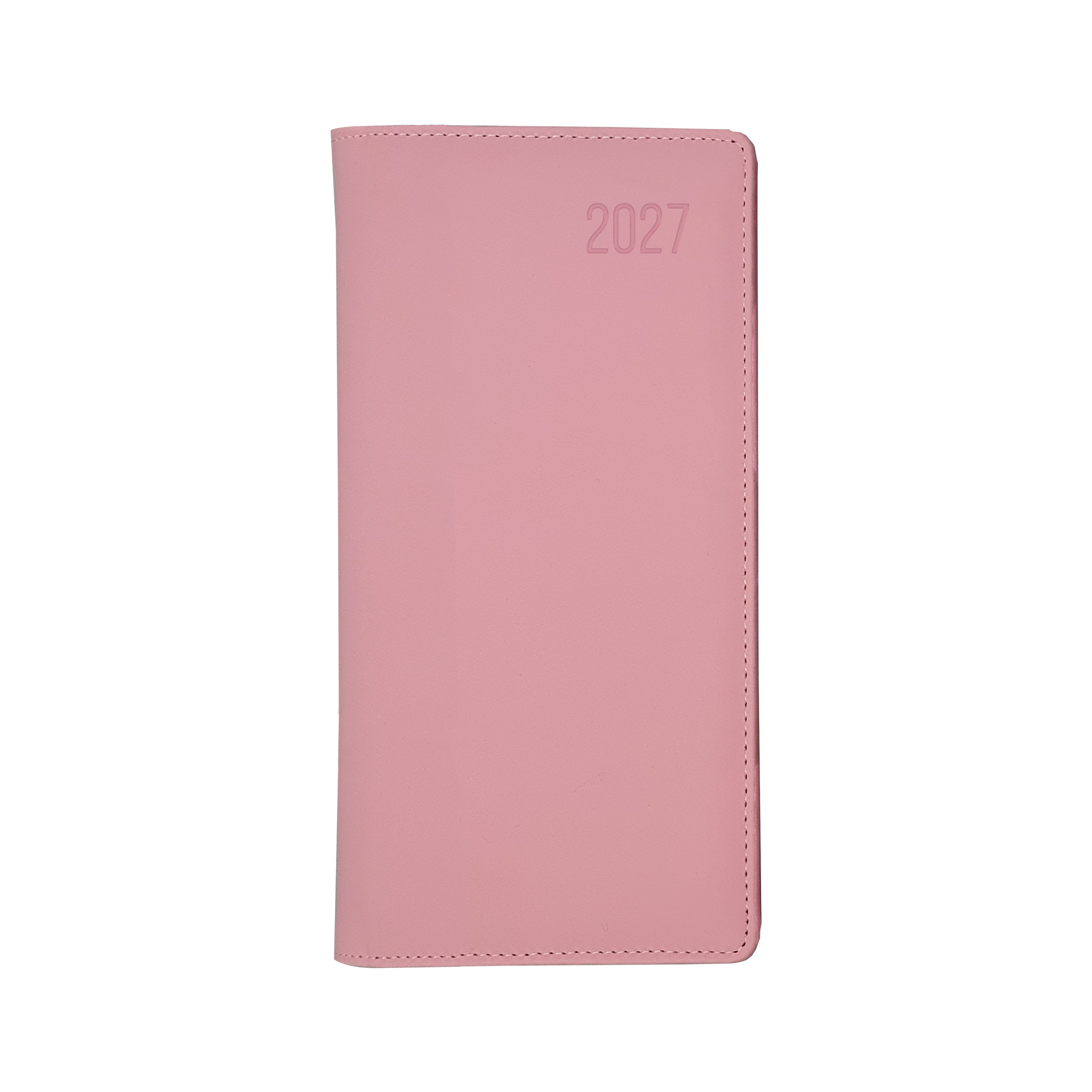 Debden Associate II 2027 B6/7 week to view diary pink cover angled view