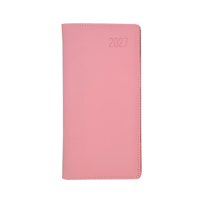 Debden Associate II 2027 B6/7 week to view diary pink cover angled view