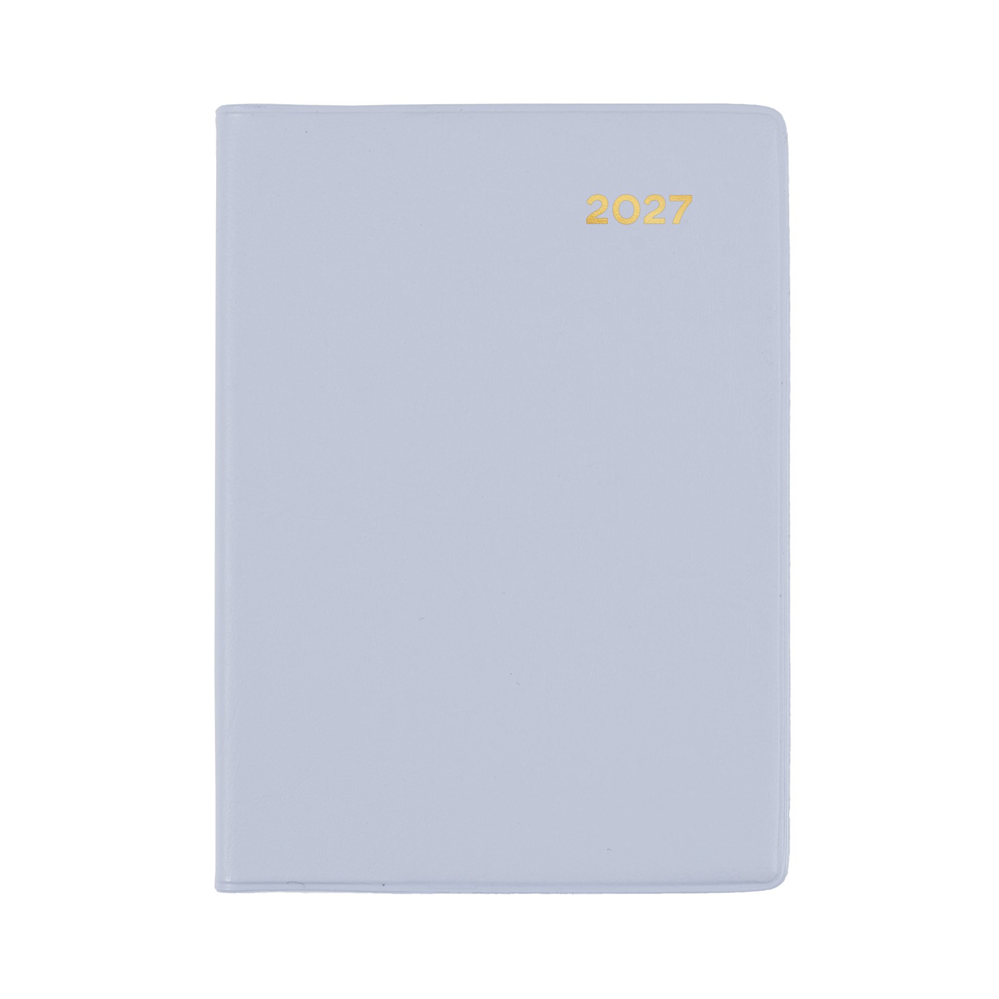 Collins Belmont 2027 A7 pocket week to view diary grey cover angled view