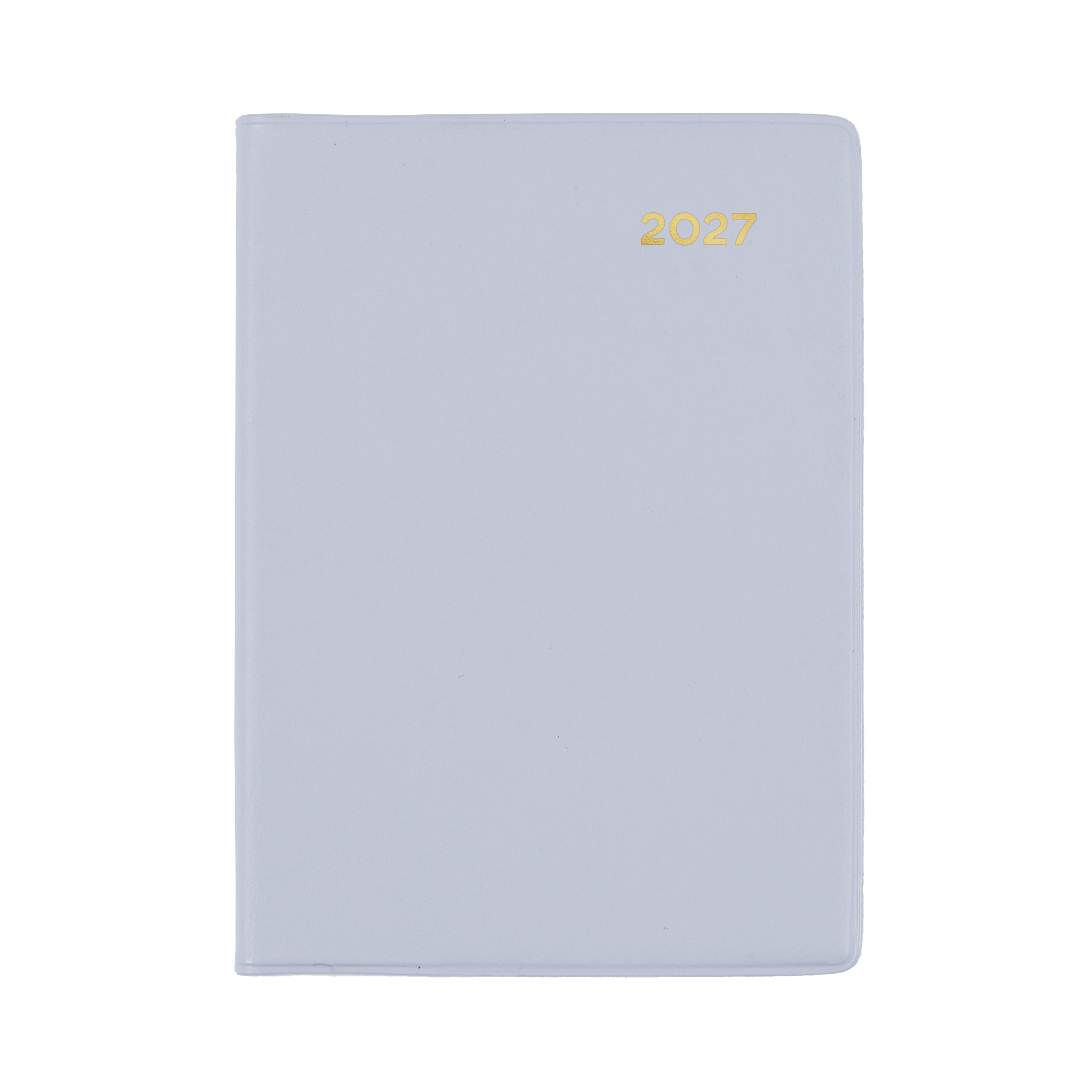 Collins Belmont 2027 A7 pocket week to view diary grey cover angled view