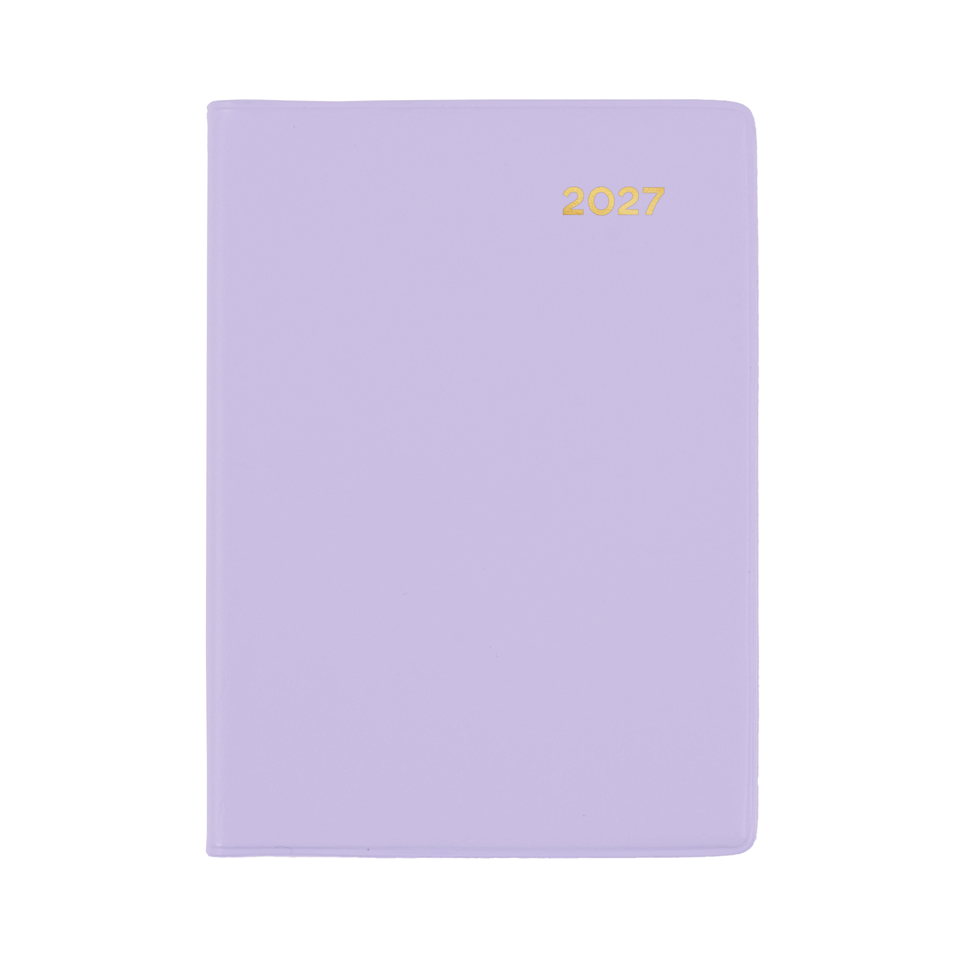 Collins Belmont 2027 A7 pocket week to view diary lilac cover angled view