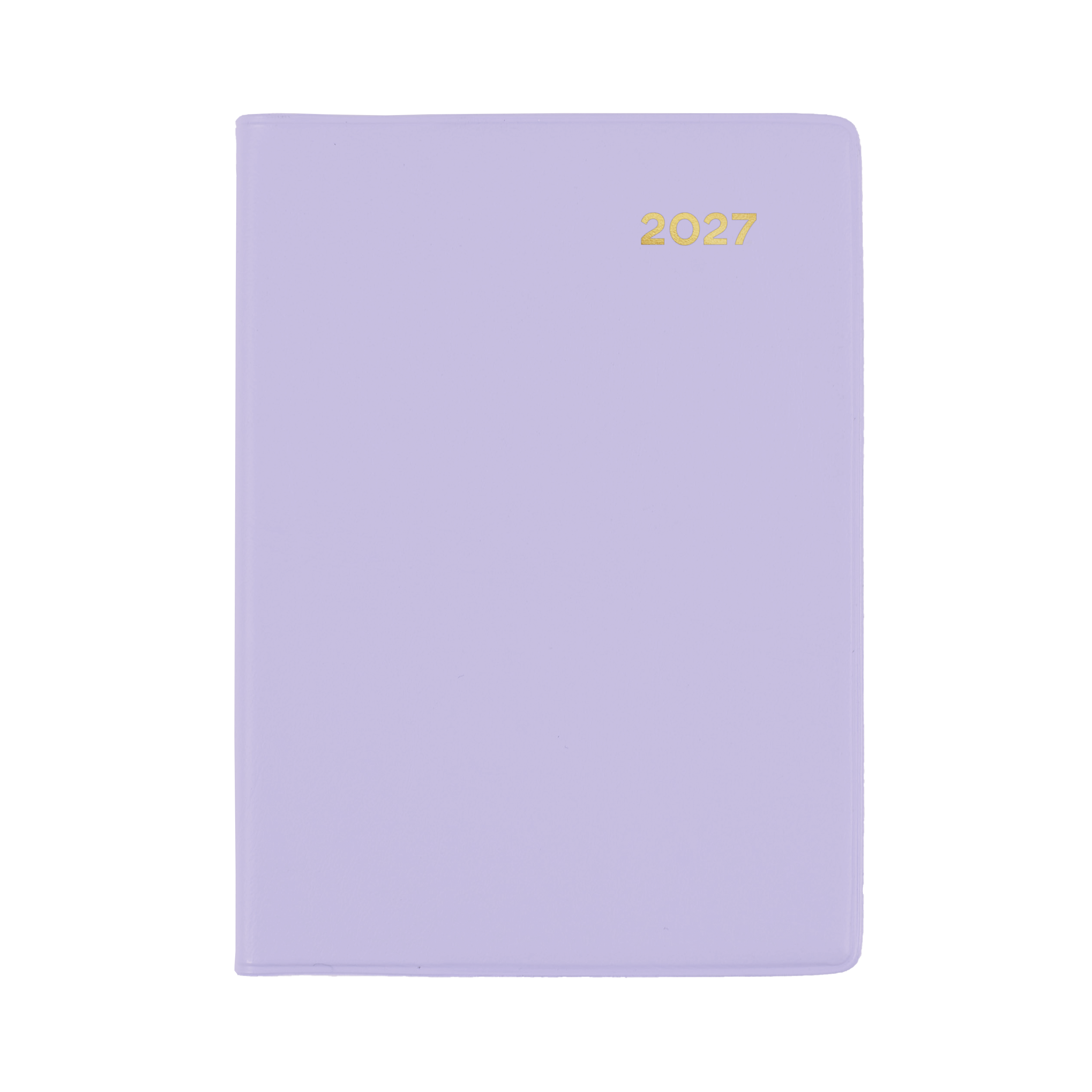 Collins Belmont 2027 A7 pocket week to view diary lilac cover angled view