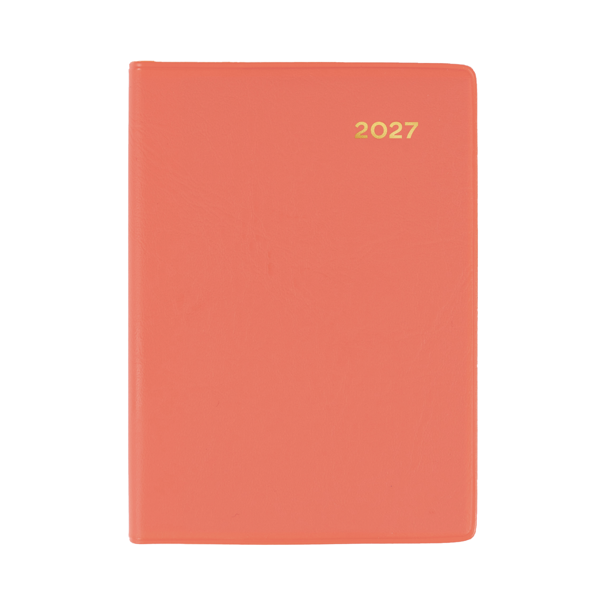 Collins Belmont 2027 A7 pocket week to view diary orange cover angled view