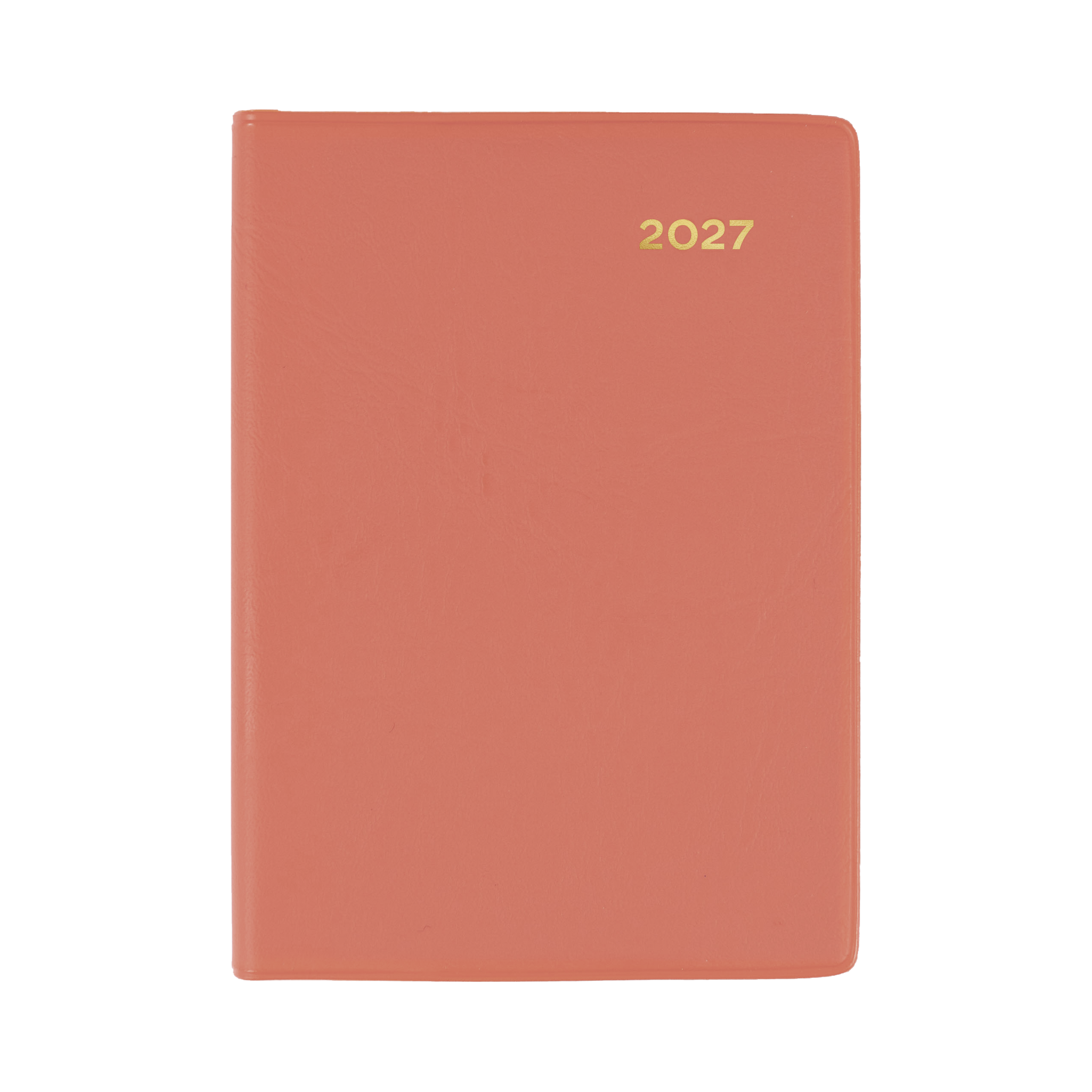 Collins Belmont 2027 A7 pocket week to view diary orange cover angled view