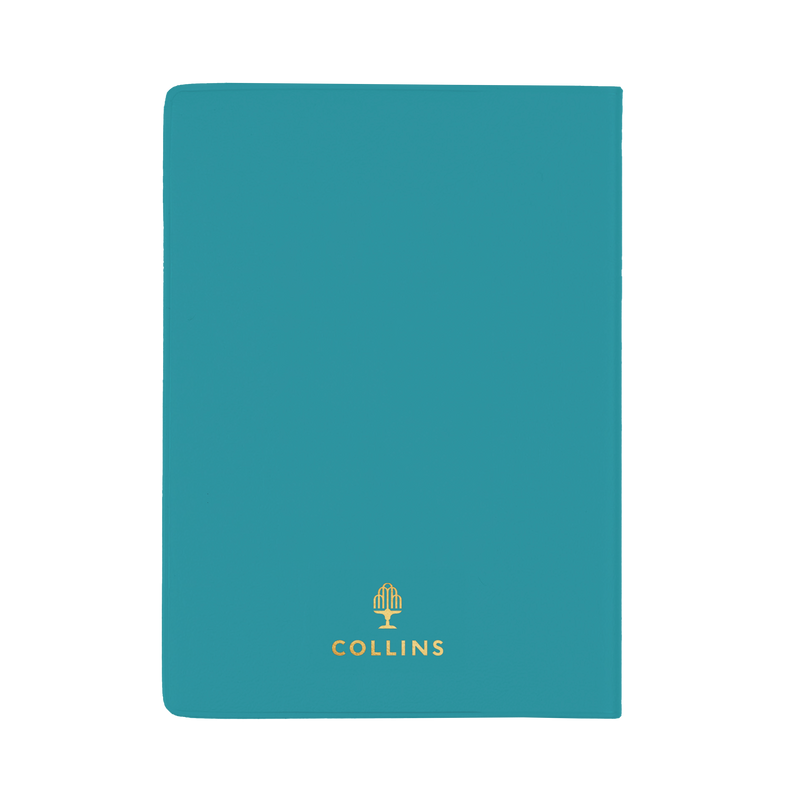 Collins Belmont 2027 A7 pocket week to view diary teal interior layout