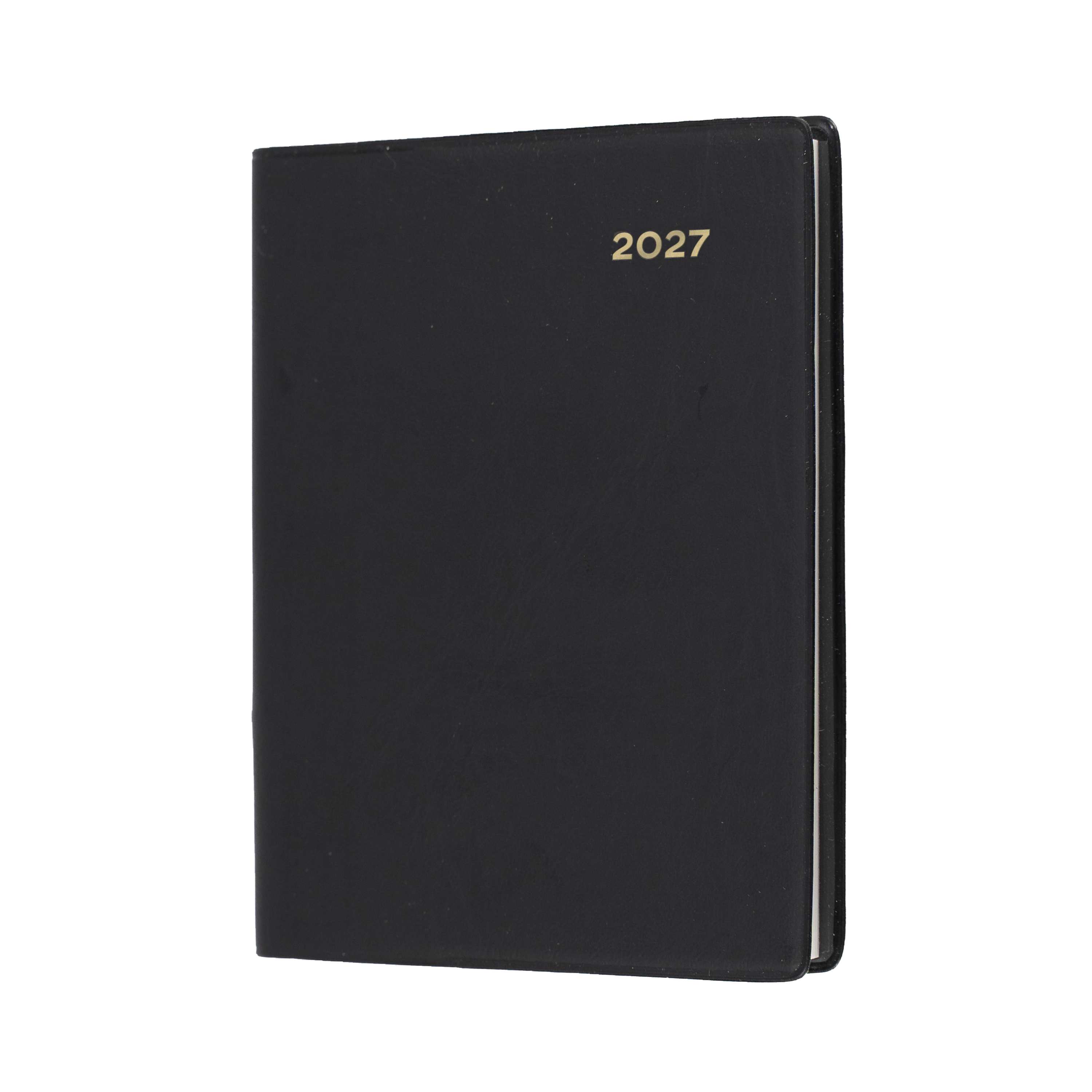 Collins Belmont 2027 A7 Pocket Week to View with Pencil Diary Black front cover