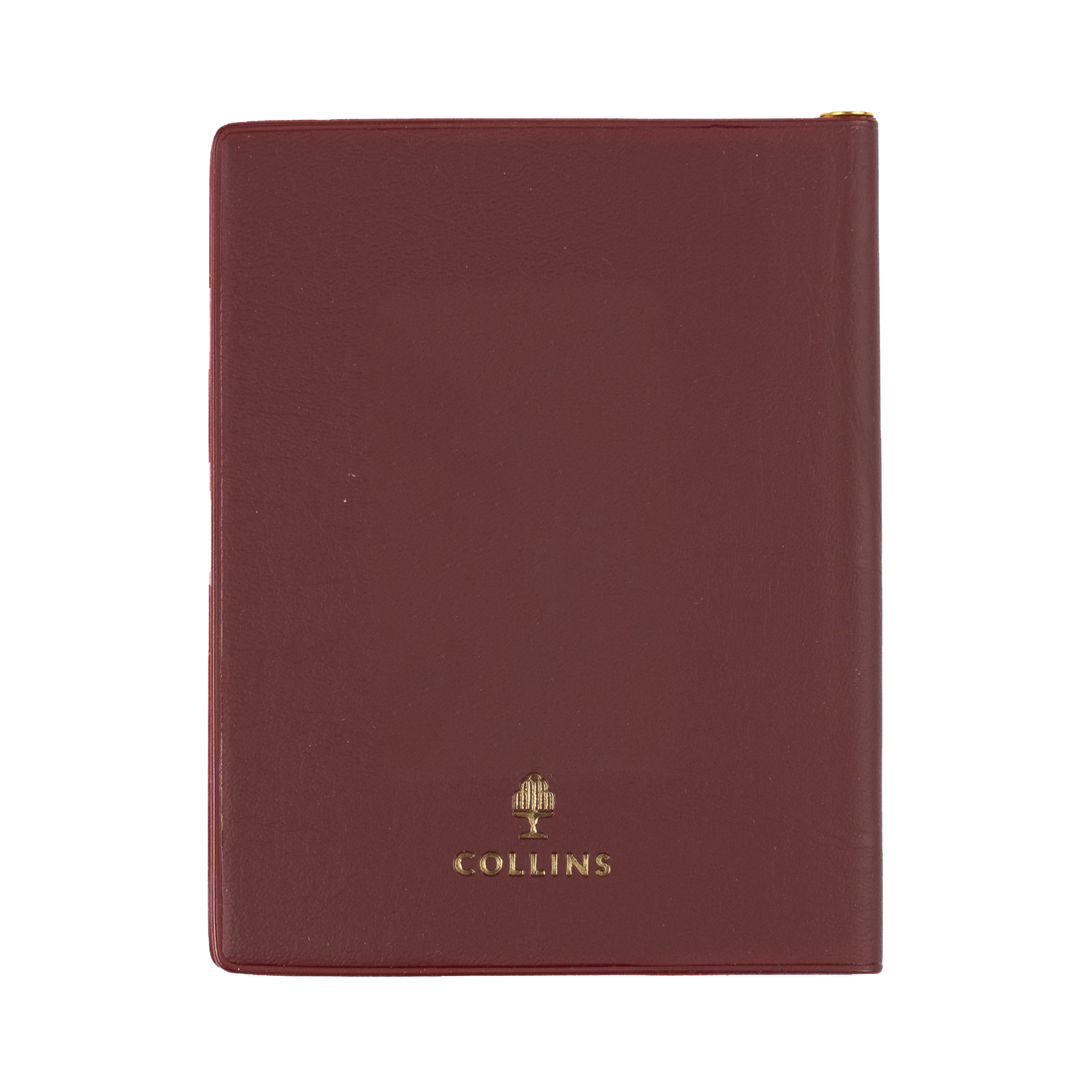 Collins Belmont 2027 A7 pocket week to view with pencil diary burgundy interior layout
