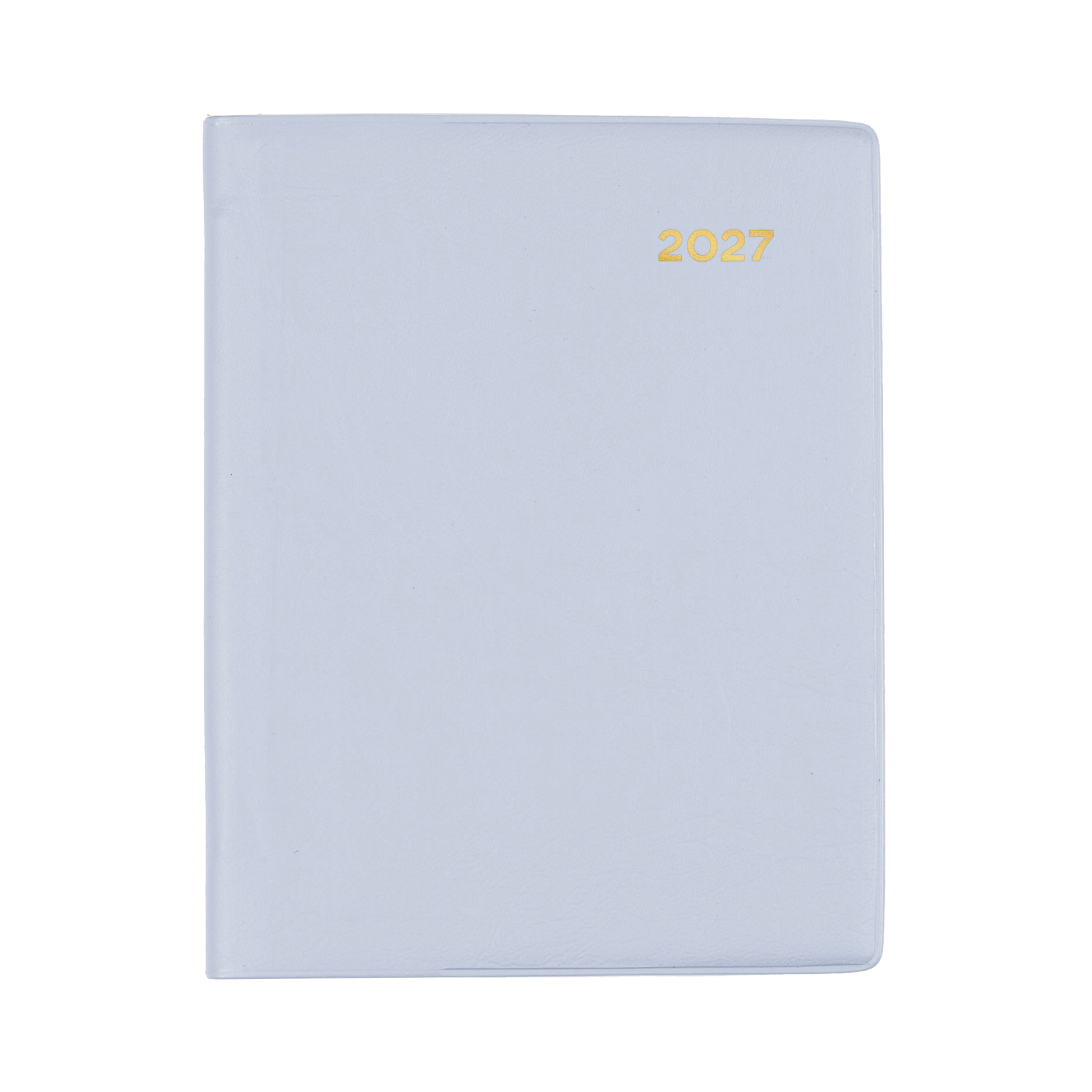 Collins Belmont 2027 A7 pocket week to view with pencil diary grey cover angled view