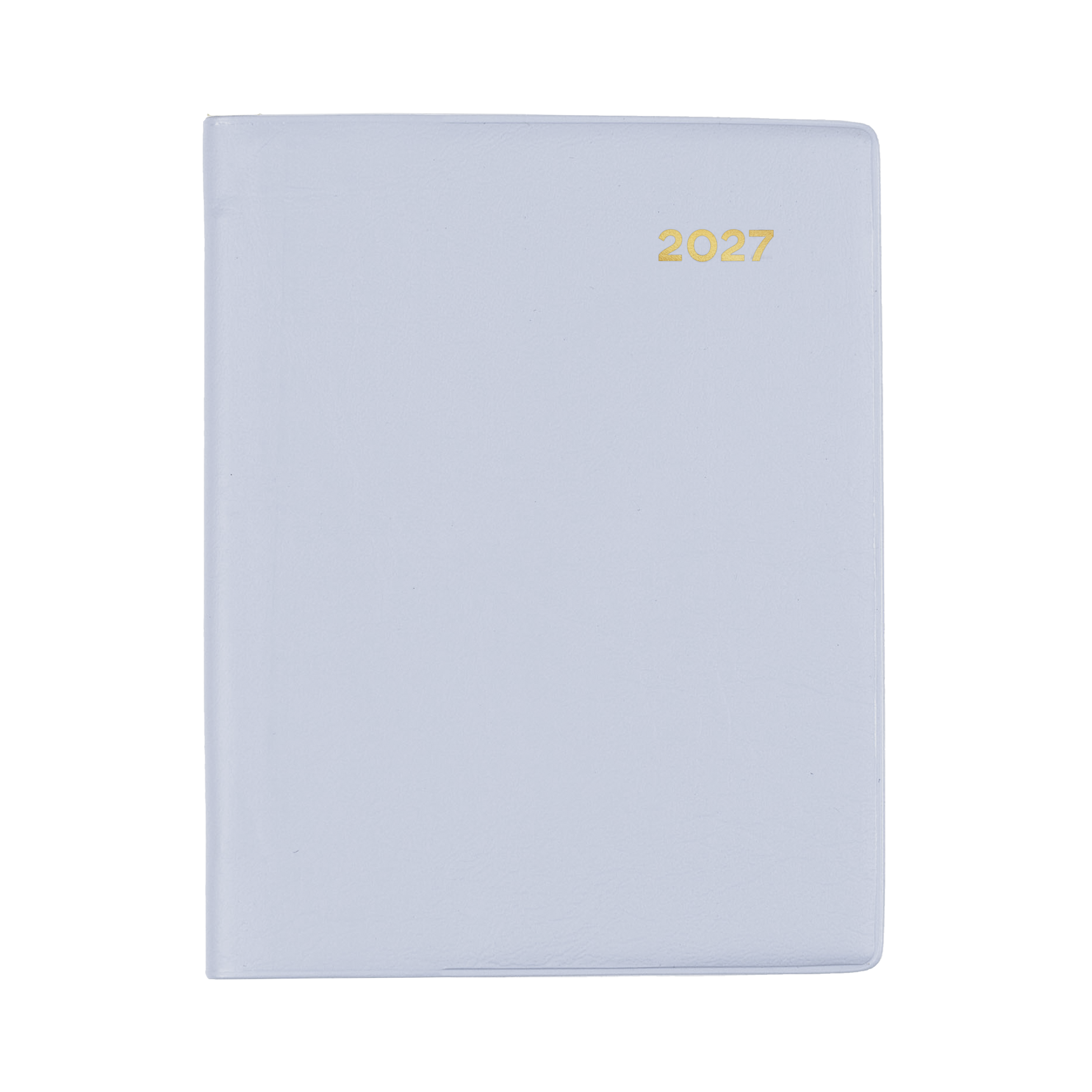 Collins Belmont 2027 A7 pocket week to view with pencil diary grey cover angled view