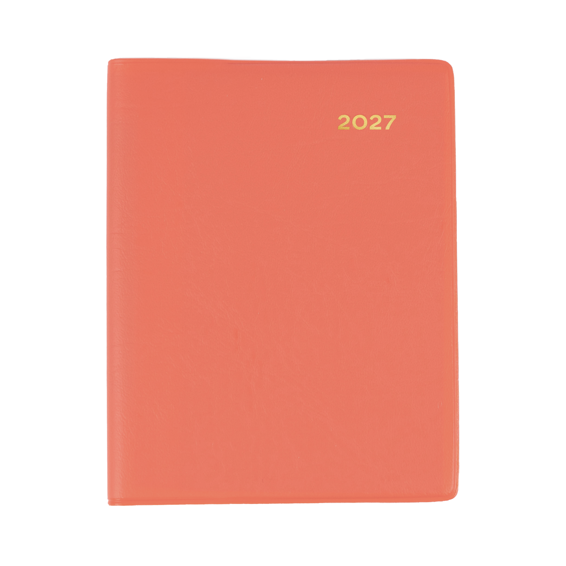 Collins Belmont 2027 A7 Pocket Week to View Diary with Pencil Orange angled view