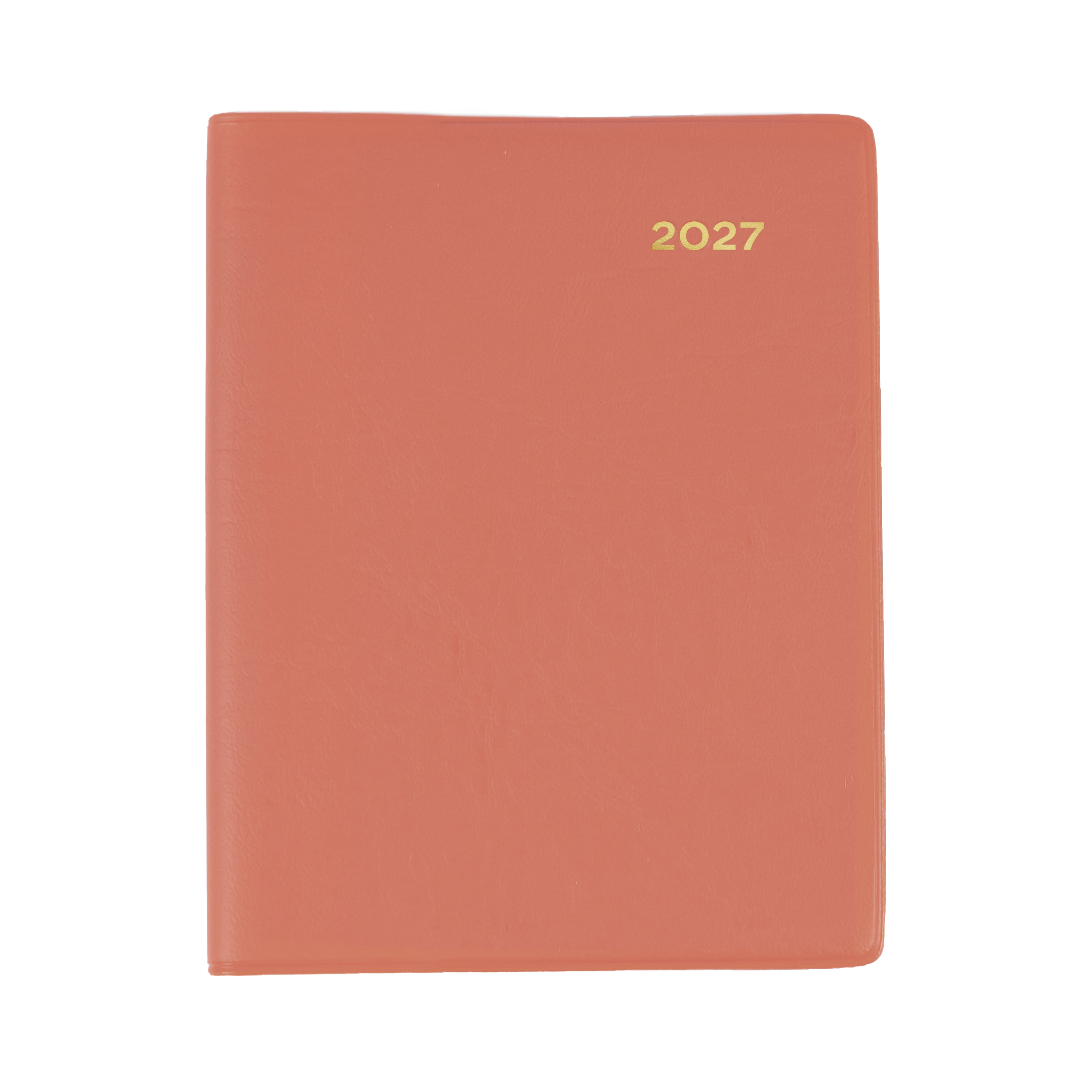 Collins Belmont 2027 A7 Pocket Week to View Diary with Pencil Orange angled view
