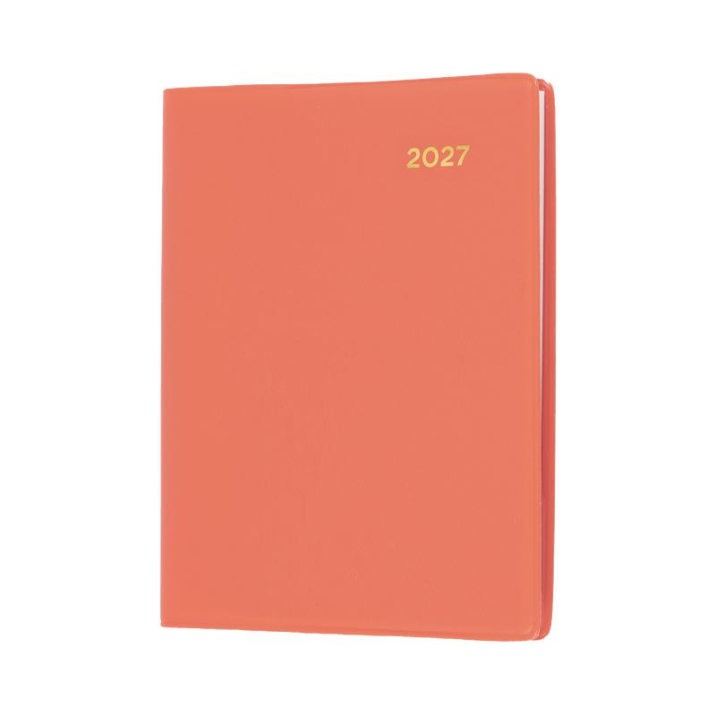Collins Belmont 2027 A7 Pocket Week to View Diary with Pencil Orange front cover