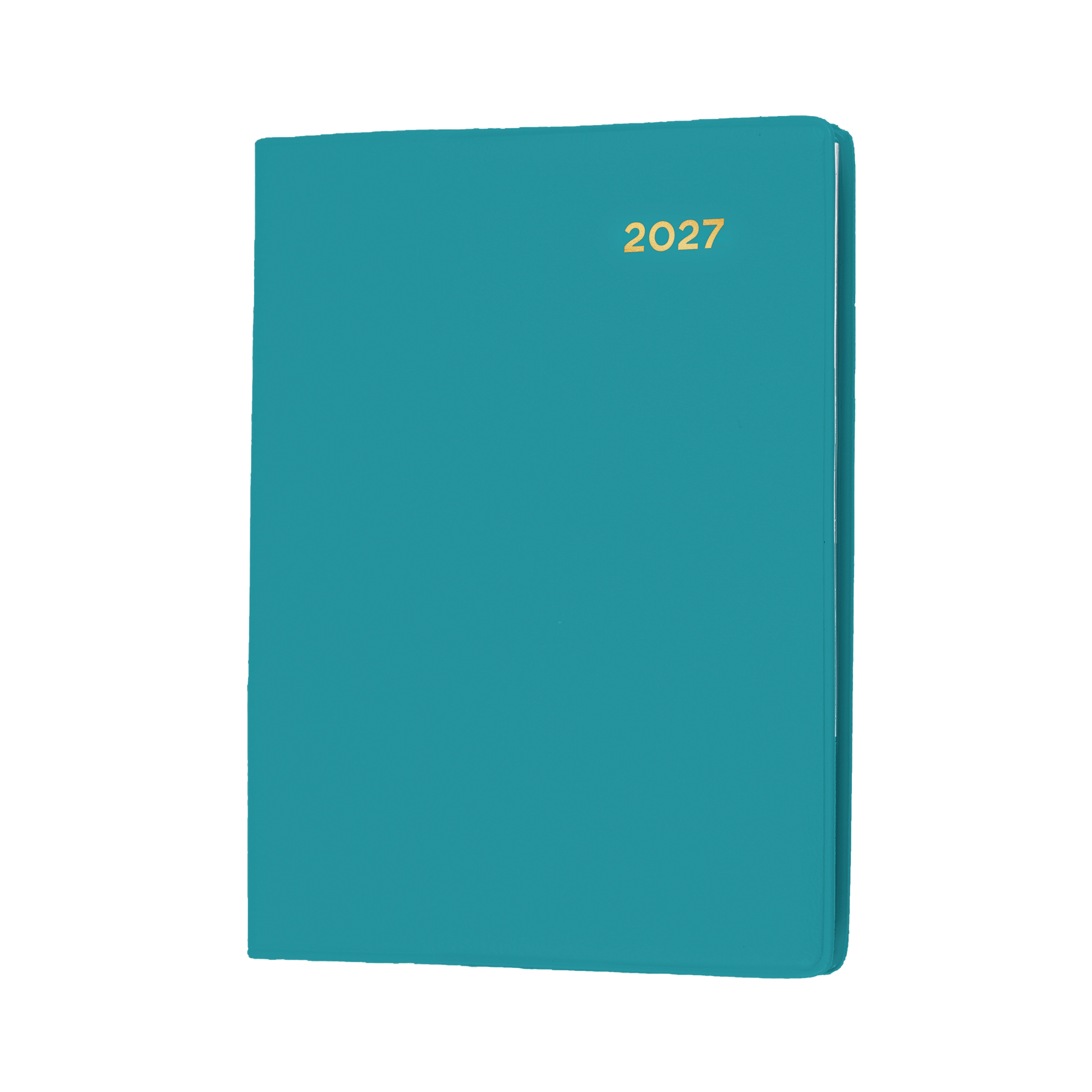 Collins Belmont 2027 A7 Pocket Week to View Diary with Pencil Teal front cover