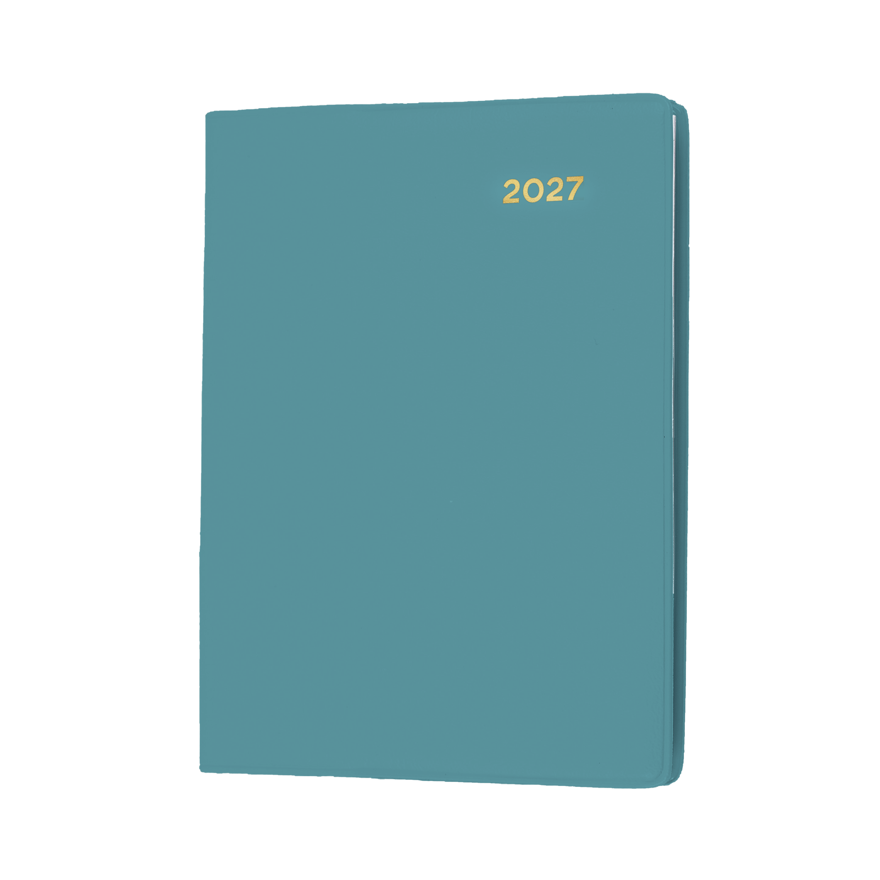 Collins Belmont 2027 A7 Pocket Week to View Diary with Pencil Teal front cover