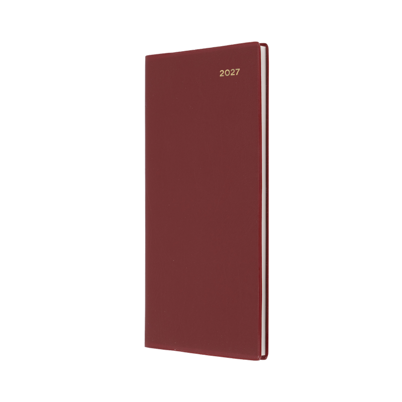 Collins Belmont 2027 B6/7 Landscape Week to View Diary Burgundy front cover