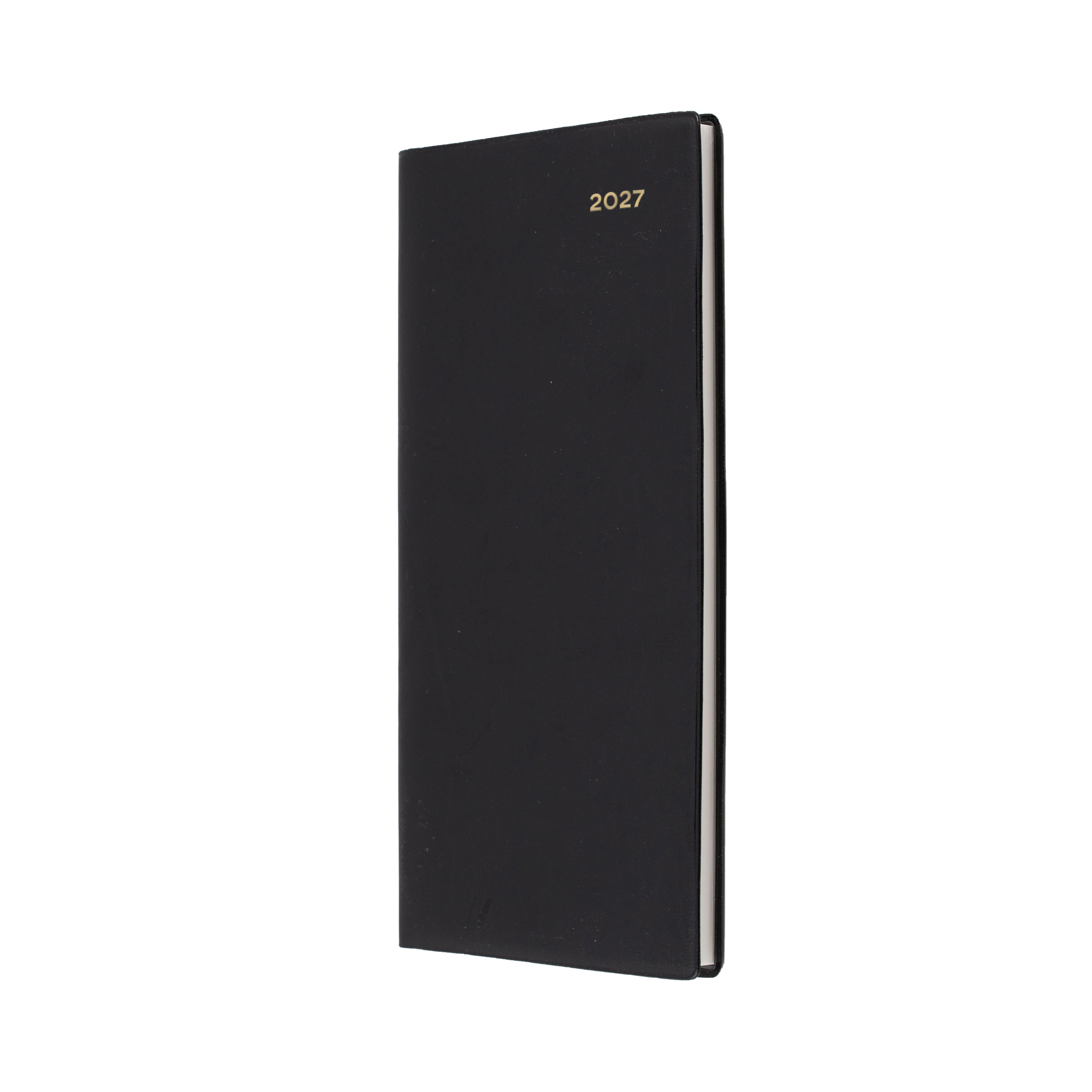 Collins Belmont 2027 B6/7 Slimline Week to View Diary Black front cover