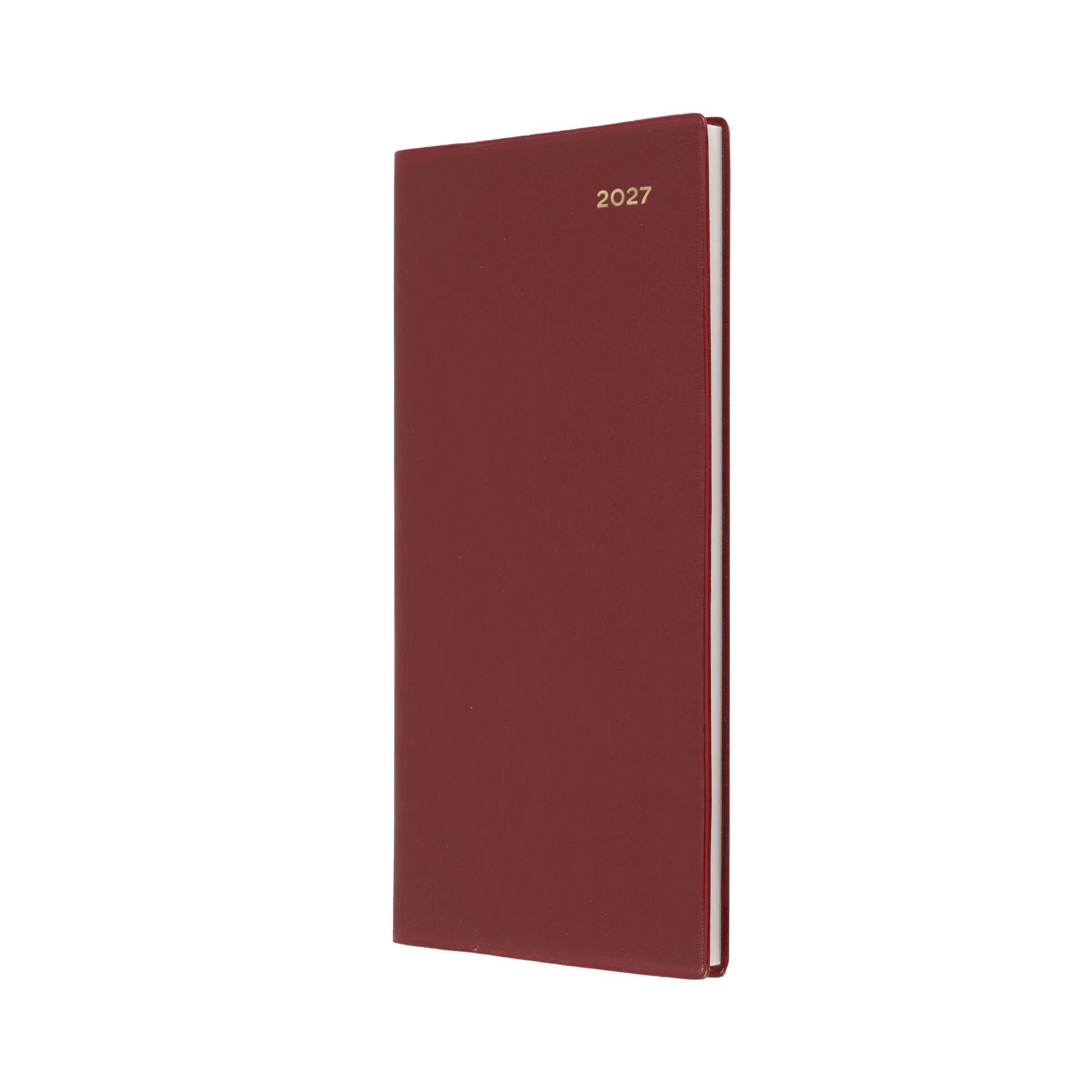 Collins Belmont 2027 B6/7 Slimline Week to View Diary Burgundy front cover