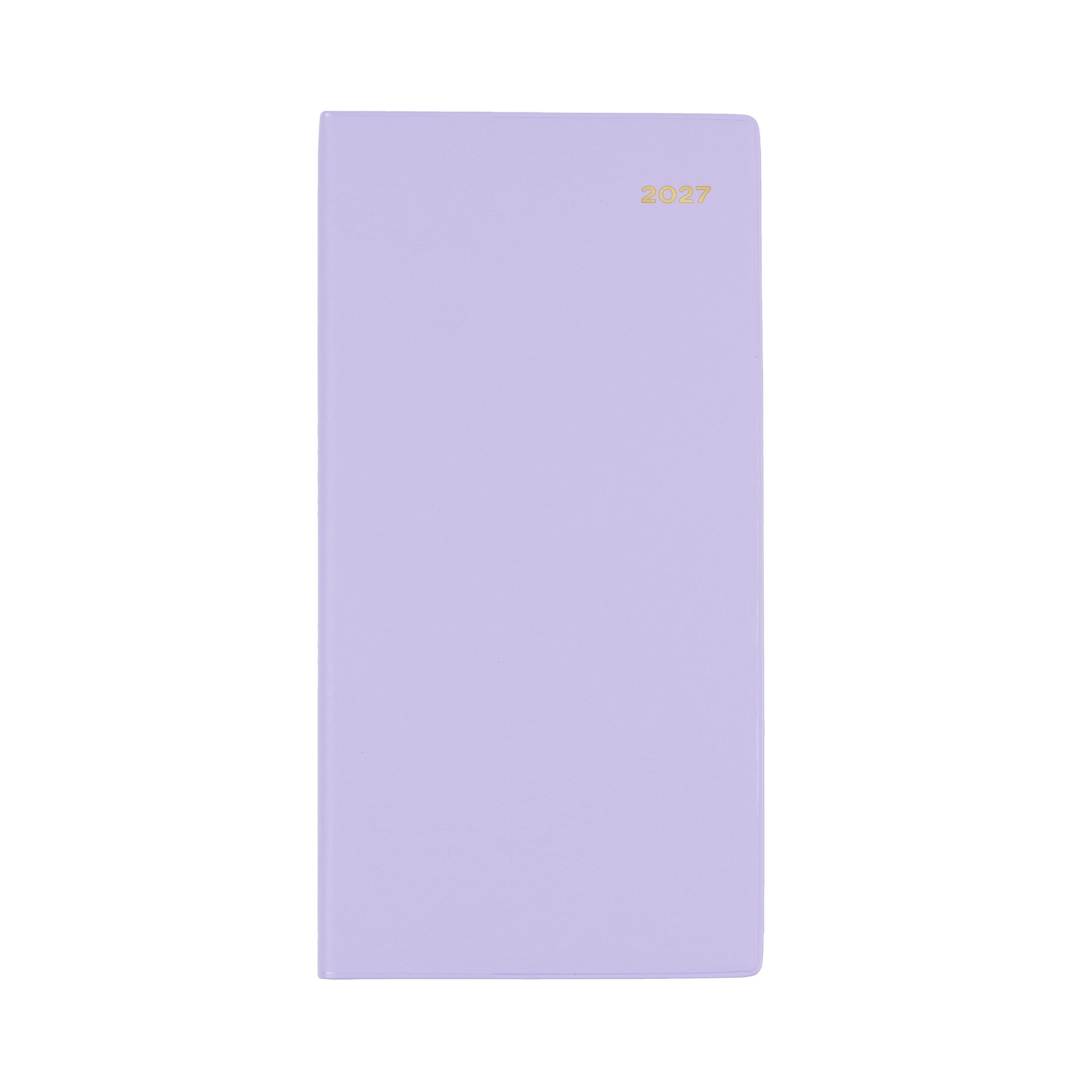 Collins Belmont 2027 B6/7 Slimline Week to View Diary Lilac angled view