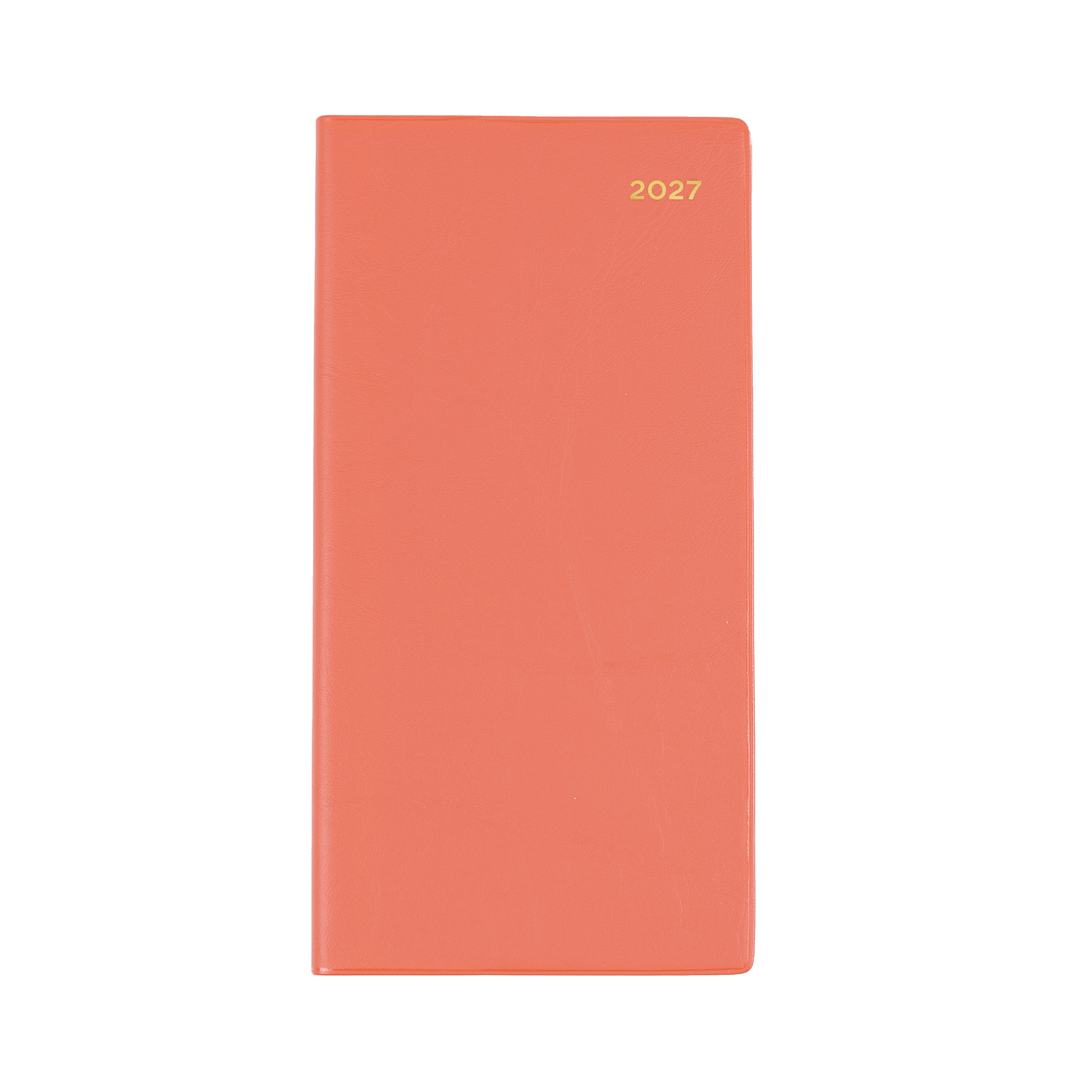 Collins Belmont 2027 B6/7 Slimline Week to View Diary Orange angled view