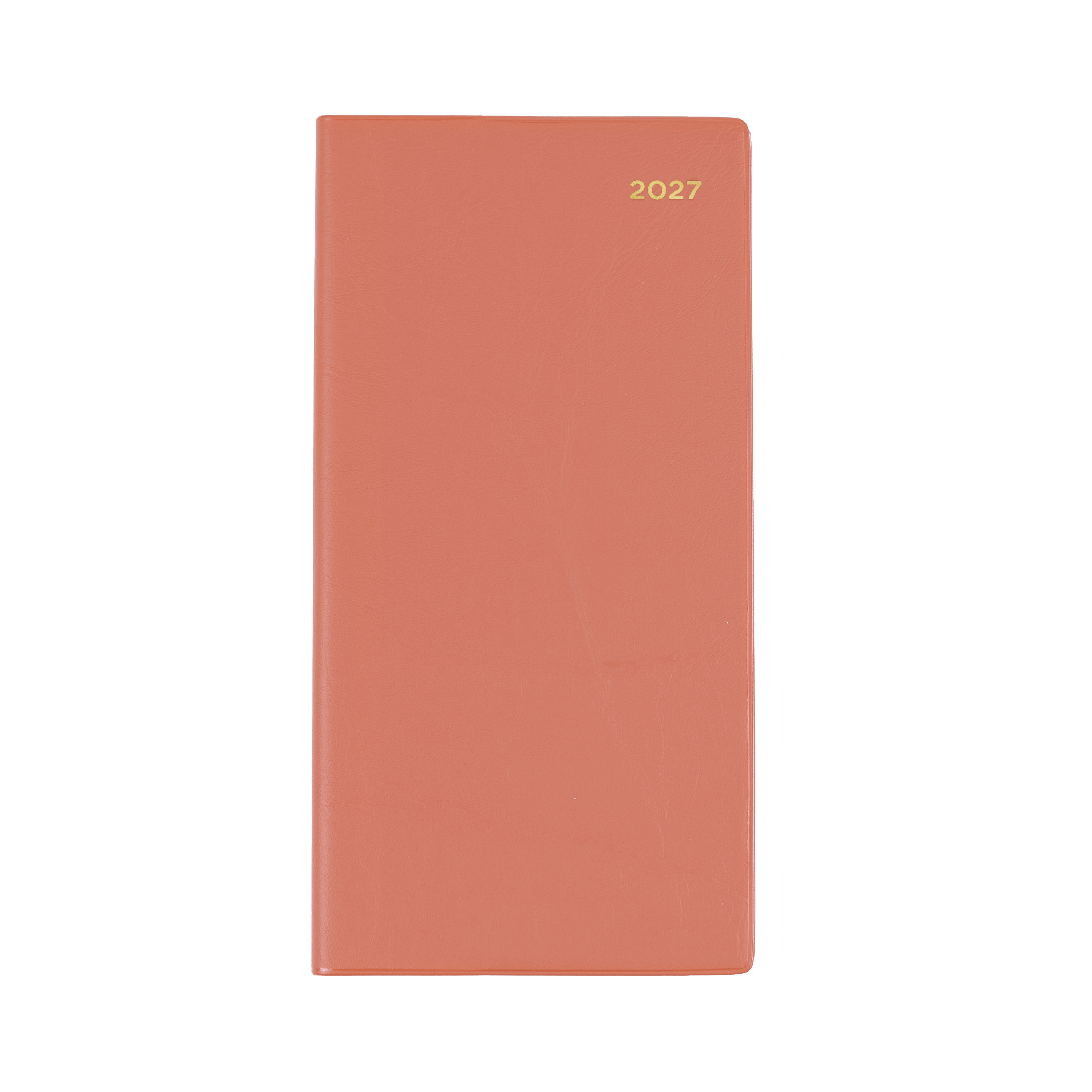 Collins Belmont 2027 B6/7 Slimline Week to View Diary Orange angled view