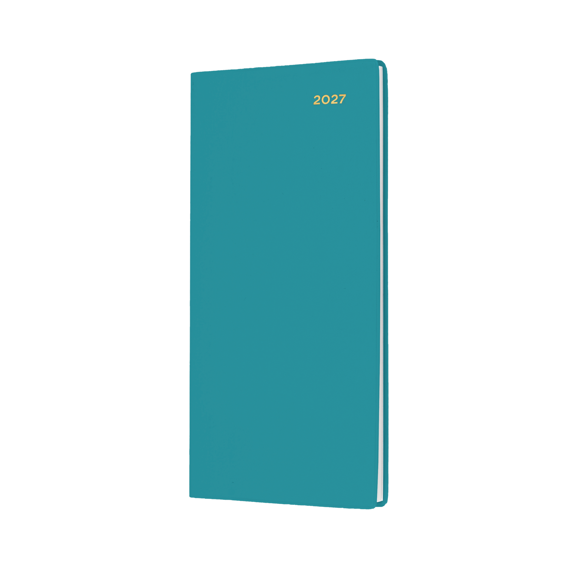 Collins Belmont 2027 B6/7 Slimline Week to View Diary Teal front cover
