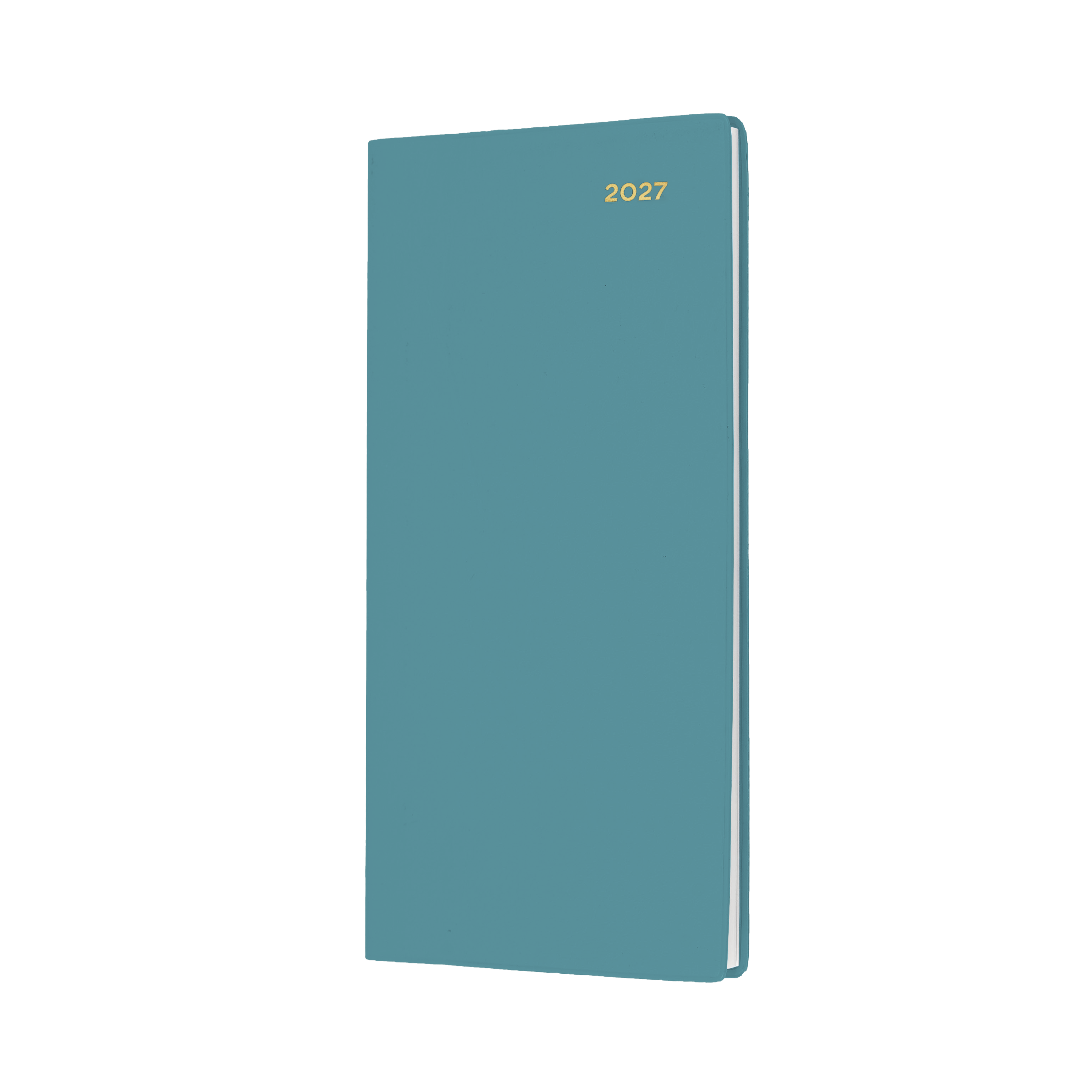 Collins Belmont 2027 B6/7 Slimline Week to View Diary Teal front cover