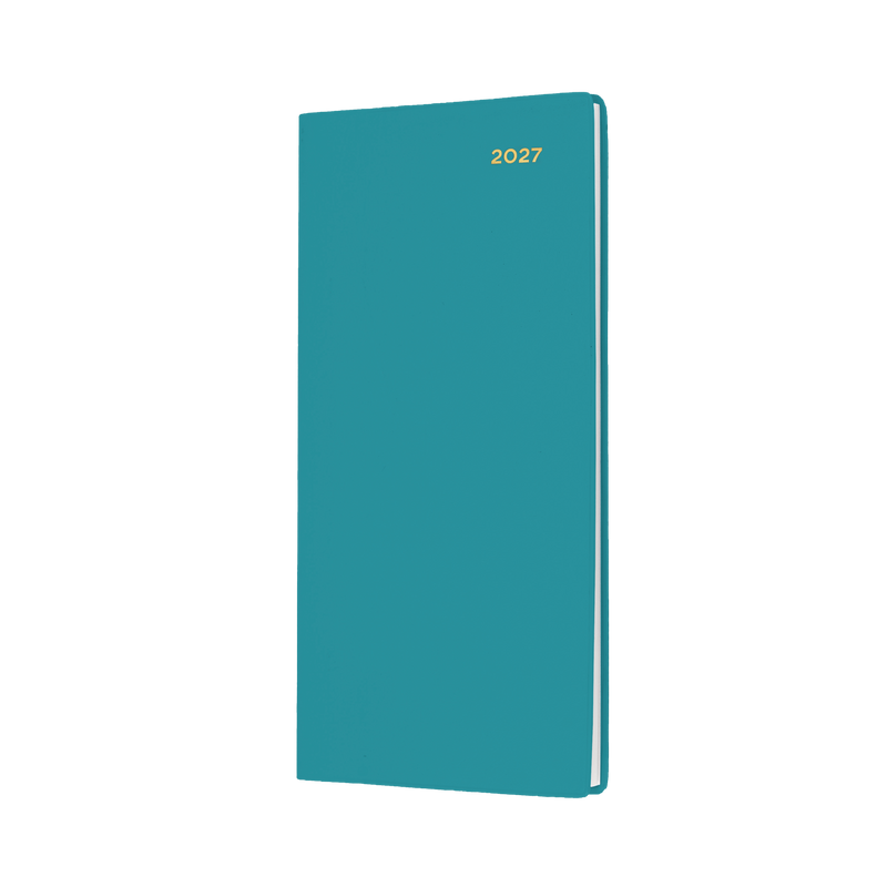 Collins Belmont 2027 B6/7 Slimline Week to View Diary Teal front cover