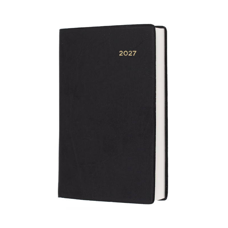 Collins Belmont 2027 B7R Day to Page Diary Black front cover
