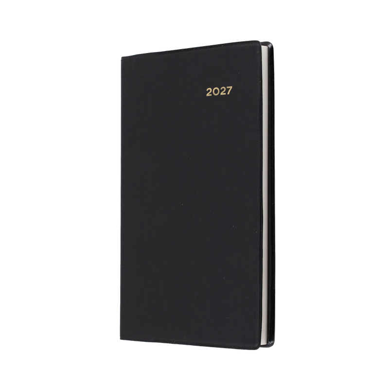 Collins Belmont 2027 B7R Pocket Week to View Diary Black front cover