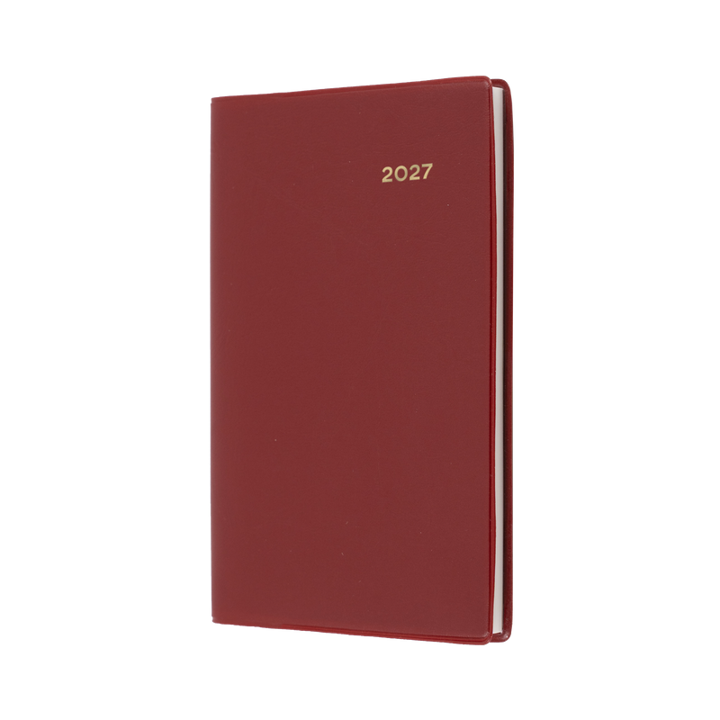 Collins Belmont 2027 B7R Pocket Week to View Diary Burgundy front cover