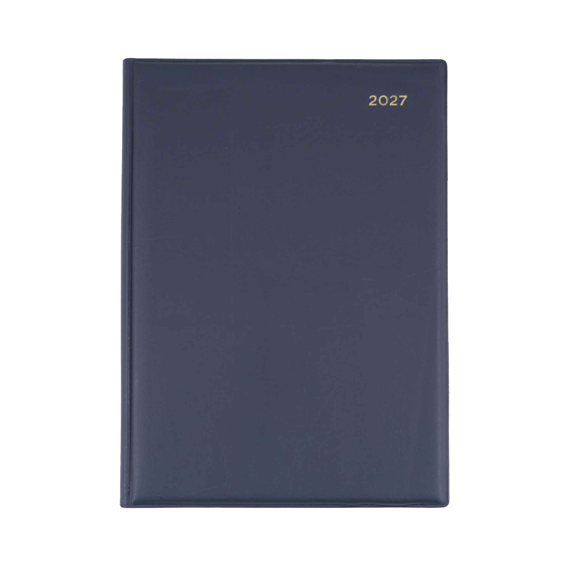 Collins Belmont Manager 2027 day to a page diary navy cover angled view